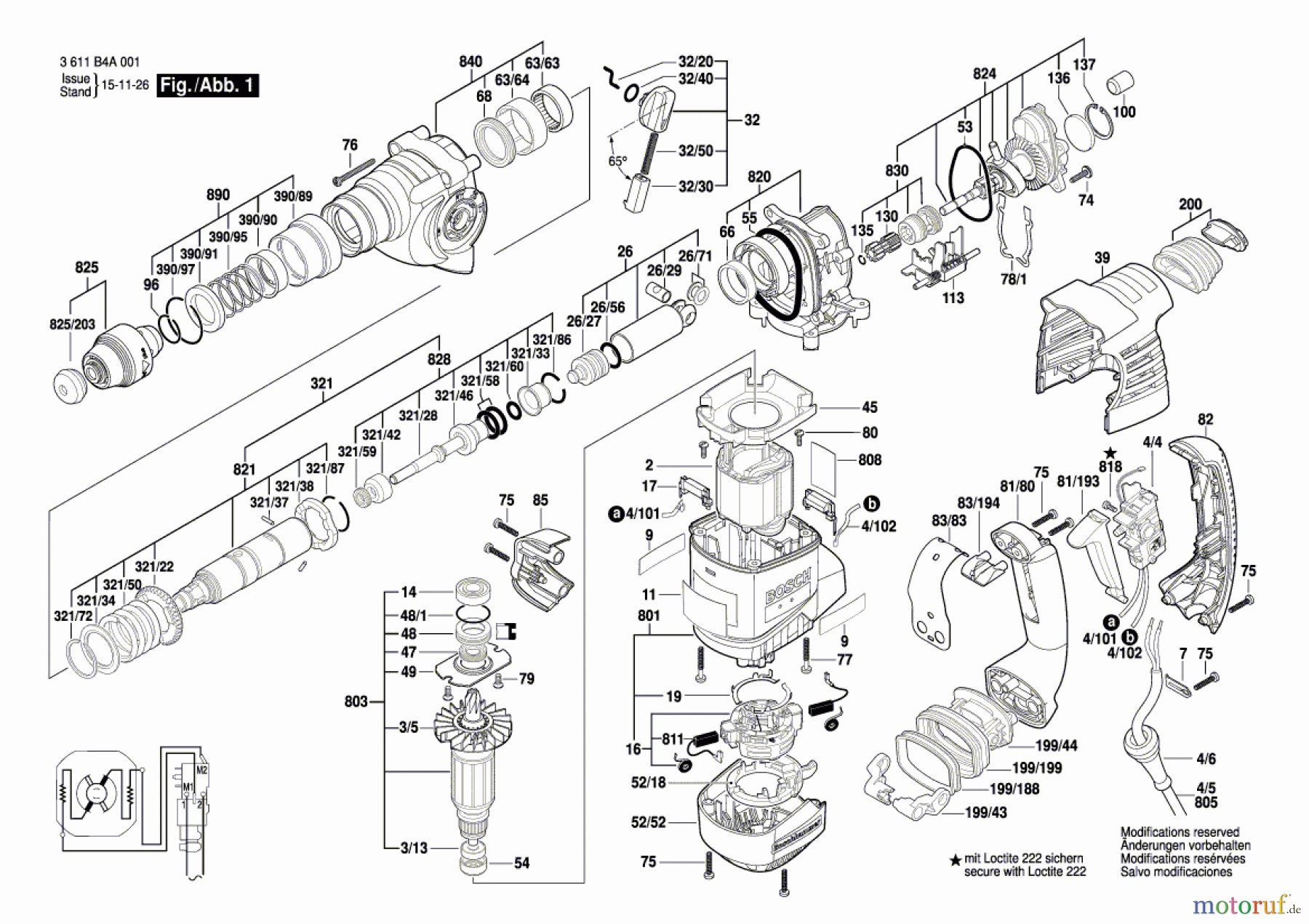  Bosch Werkzeug Bohrhammer GBH 4-28 DFR Seite 1