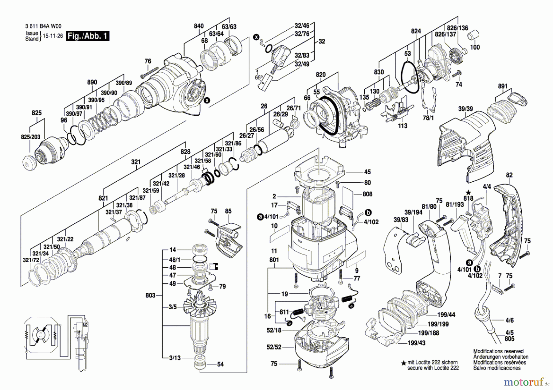  Bosch Werkzeug Bohrhammer H 28-MLS Seite 1