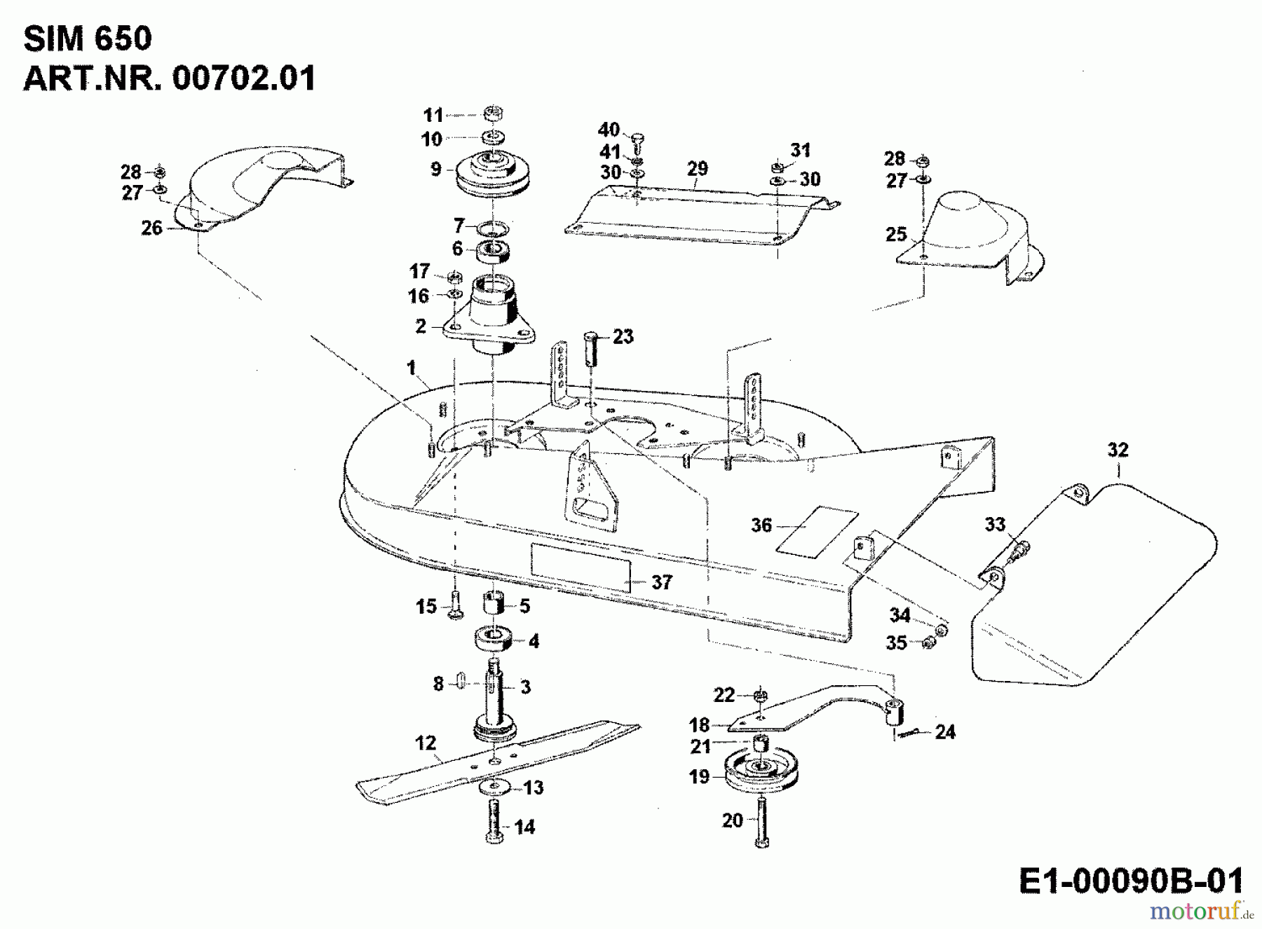 MTD Accessories Accessories multi purpose two wheel tractor Rotary SIM 650 for 550-750 00702.01 (1989) Blade, Blade spindle