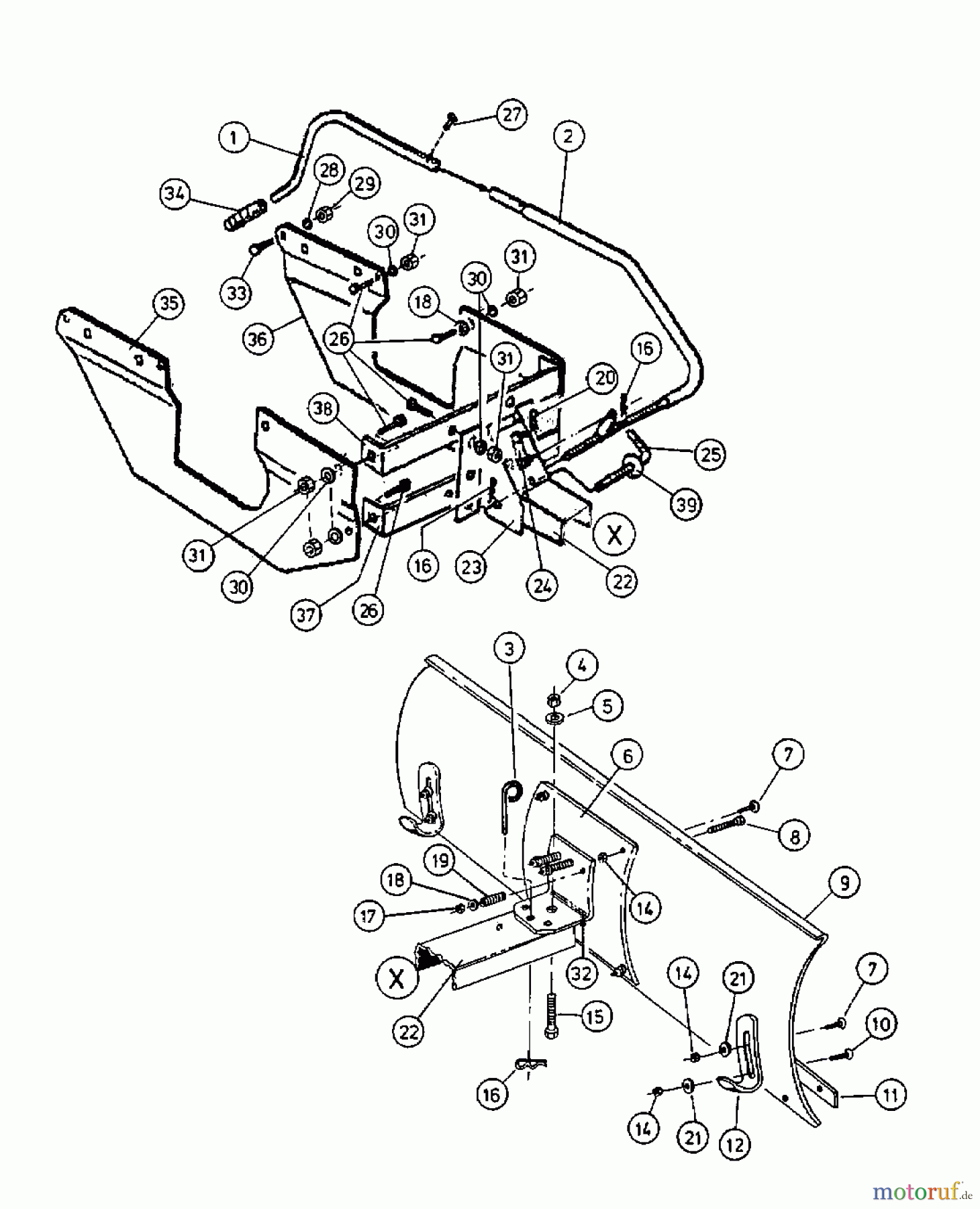  MTD Accessories Accessories garden and lawn tractors Snow blade for 600 series boxframe OEM-190-620  (2006) Basic machine