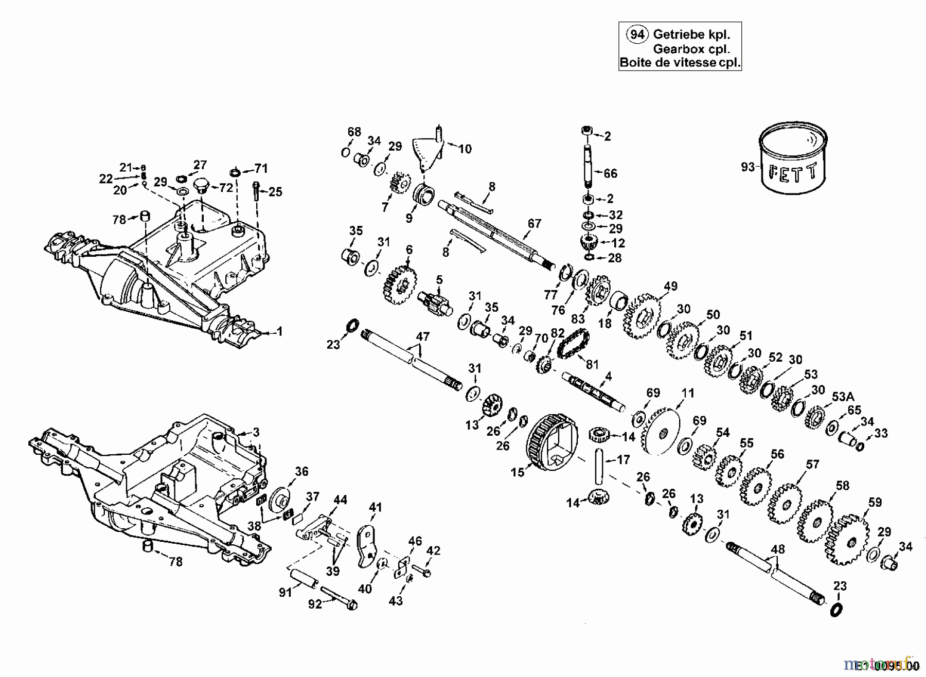  Gutbrod Lawn tractors 1114 AWS 00097.01  (1992) Gearbox