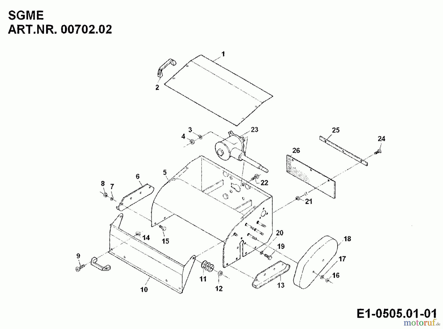  MTD Accessories Accessories multi purpose two wheel tractor Flail mower SGME for 550-750 00702.02  (1995) Flail mower housing