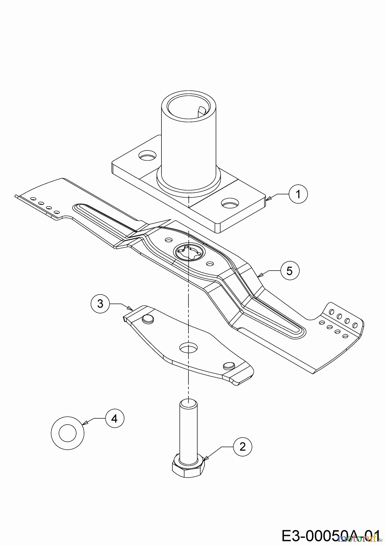 WOLF-Garten Expert Petrol mower Expert 46 B P 11A-YA5E650 (2018) Blade, Blade adapter