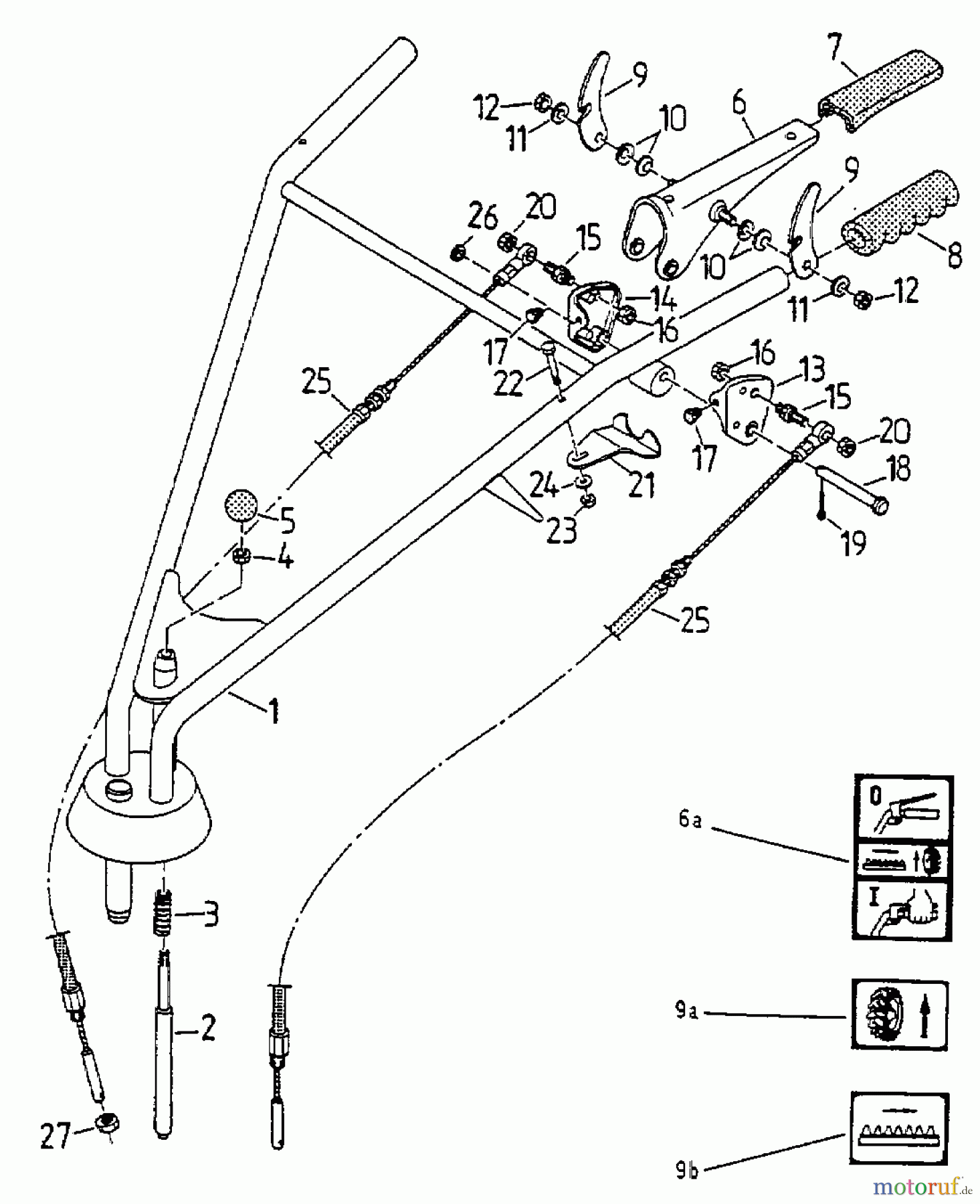  Gutbrod Cutter bar mower BM 107 17A-107-604  (1999) Handle