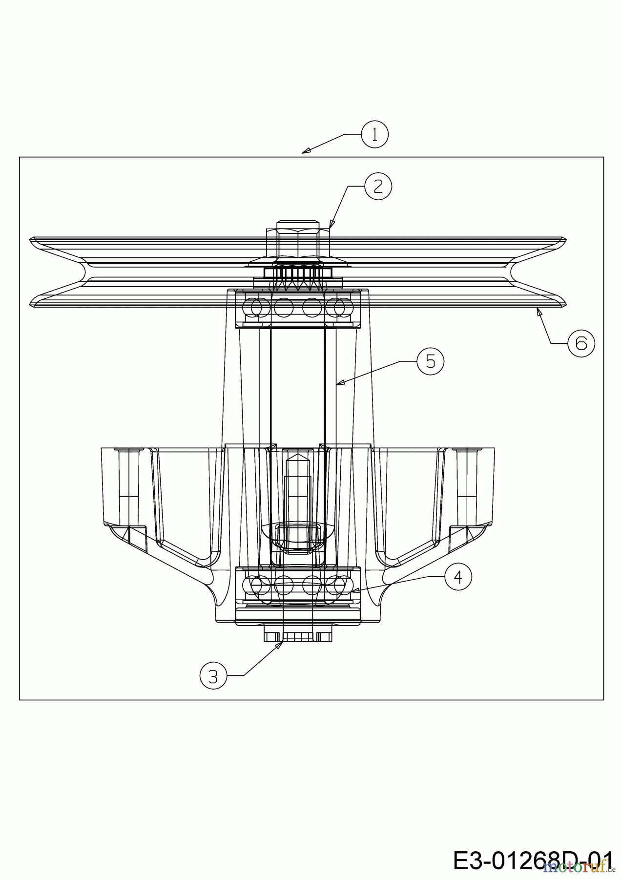  Gartenland Lawn tractors GL 12.5/76 T 13AH77KC640  (2018) Spindle 618-0139B