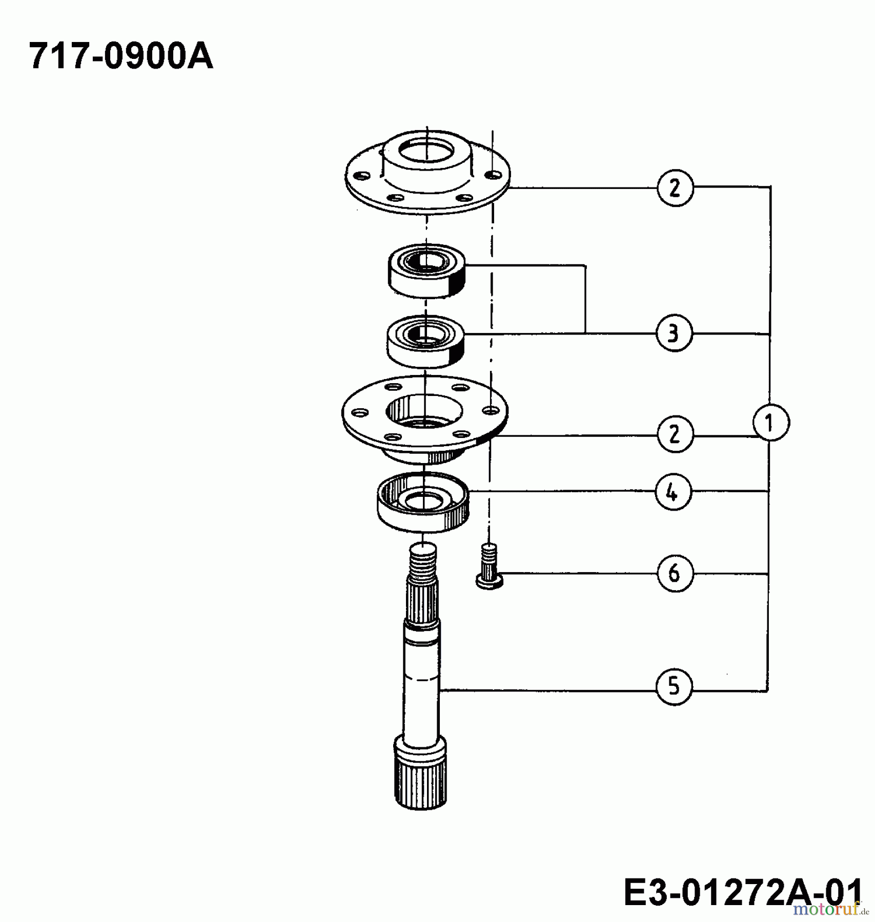  Junior Lawn tractors Junior 92 13A1452B638  (2003) Spindle 717-0900A