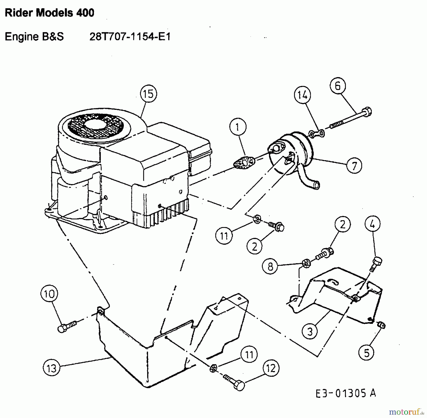  Edenparc Lawn tractors B 13096 13AA475F608  (2000) Engine accessories