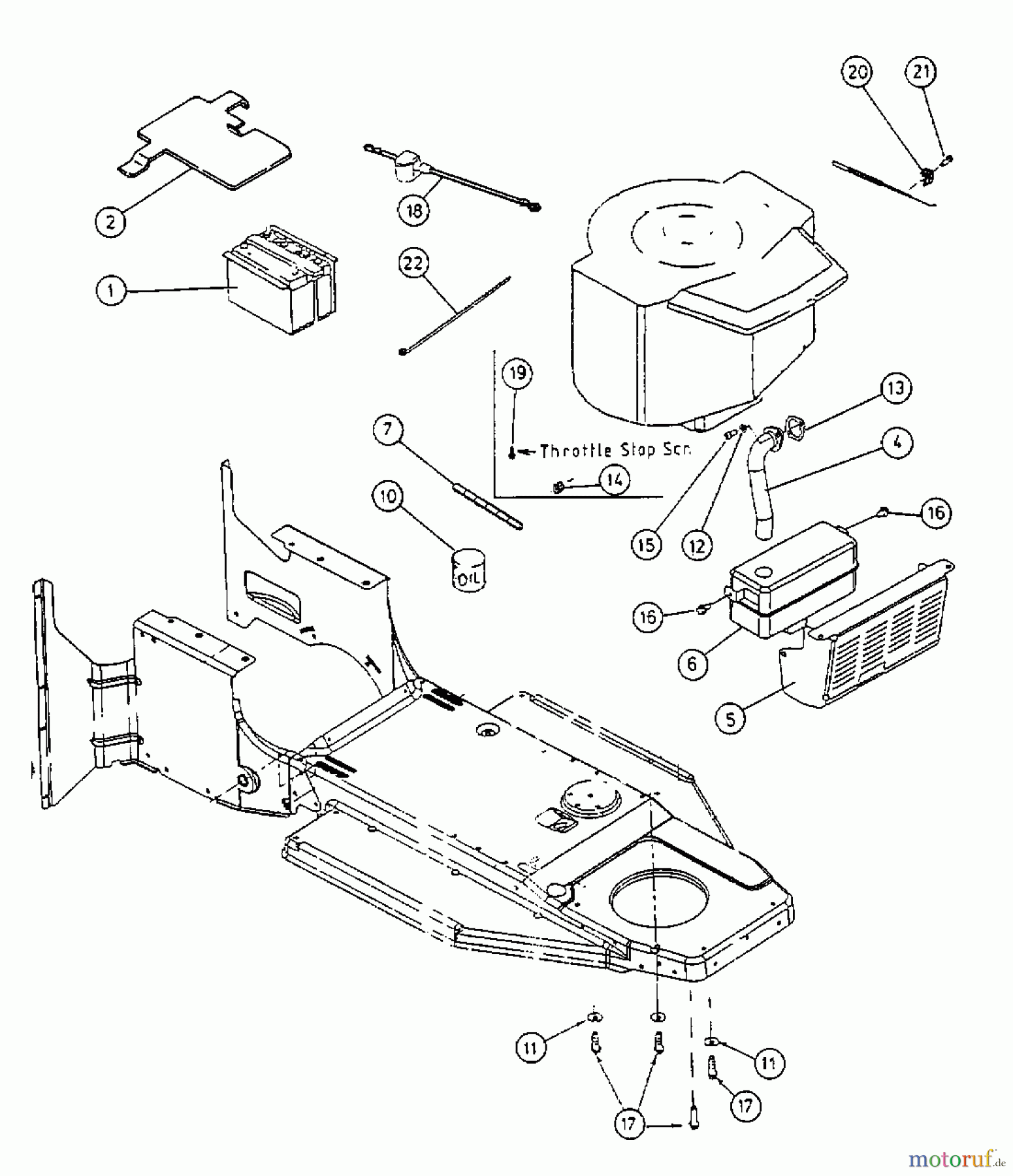  MTD Lawn tractors H 145 13AP418F678  (2001) Engine accessories