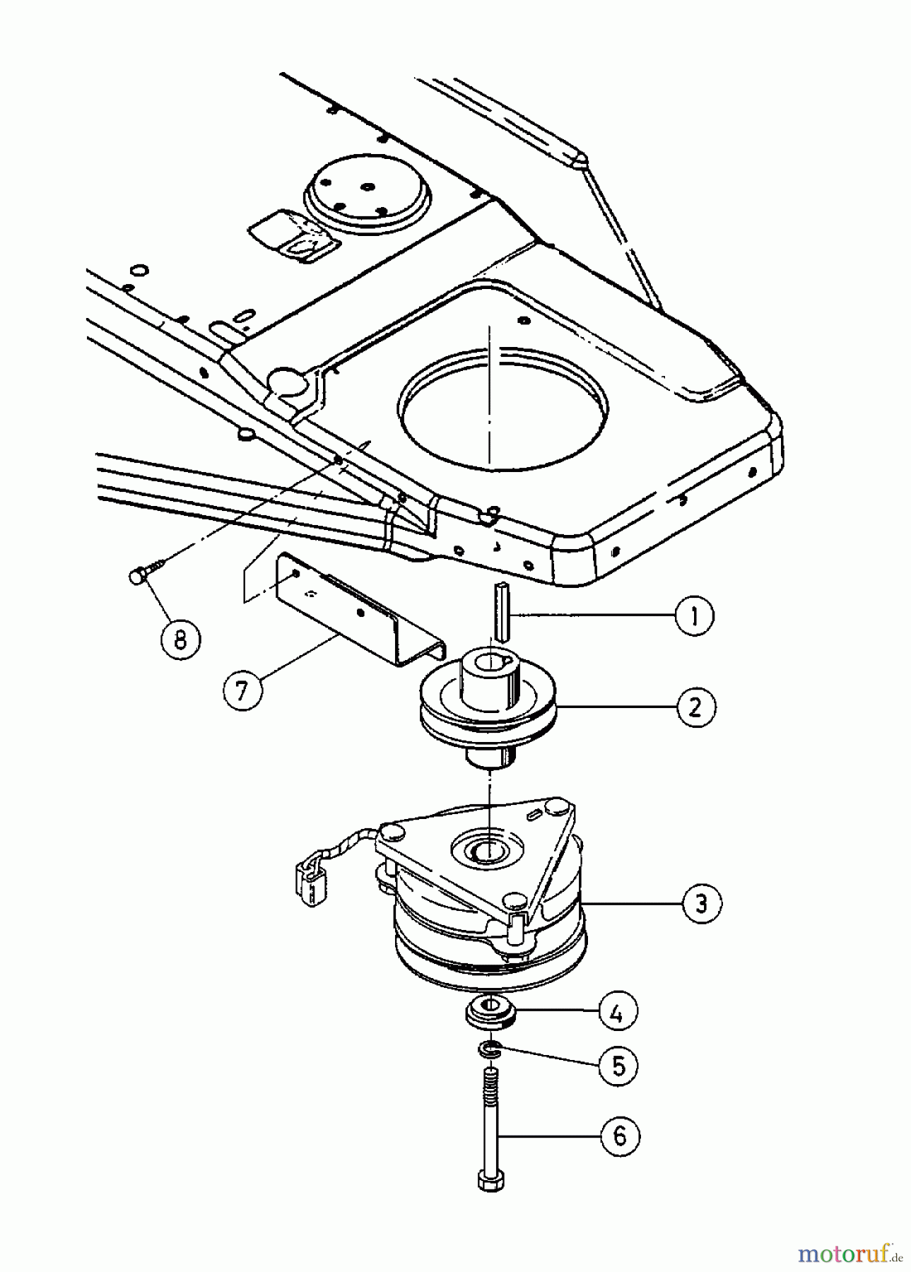 MTD Lawn tractors H 145 13AP418F678 (2003) Electric clutch, Engine pulley