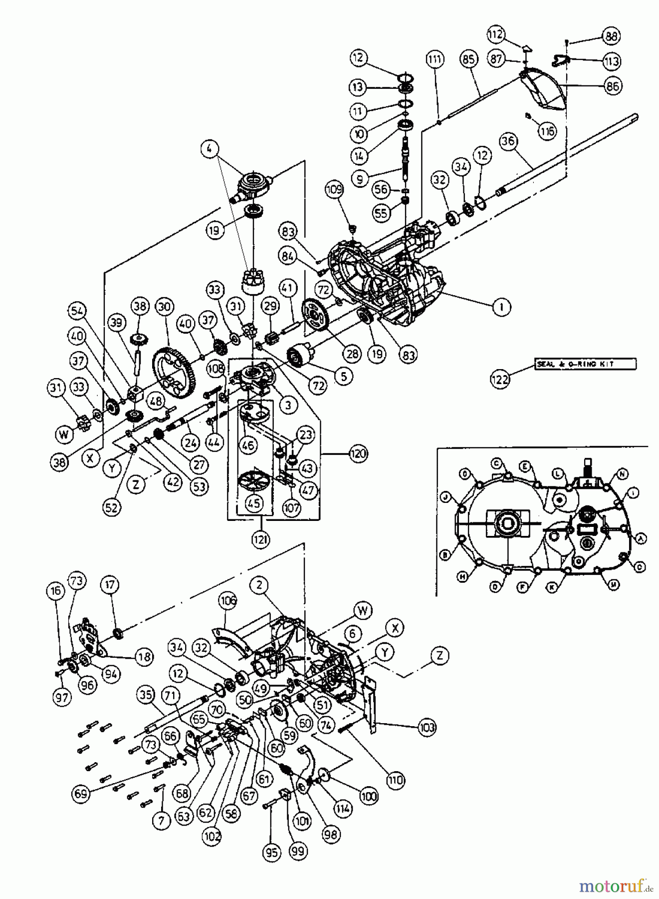  Raiffeisen Lawn tractors RMH 16/92 H 13AE413E628  (2000) Hydrostatic gearbox