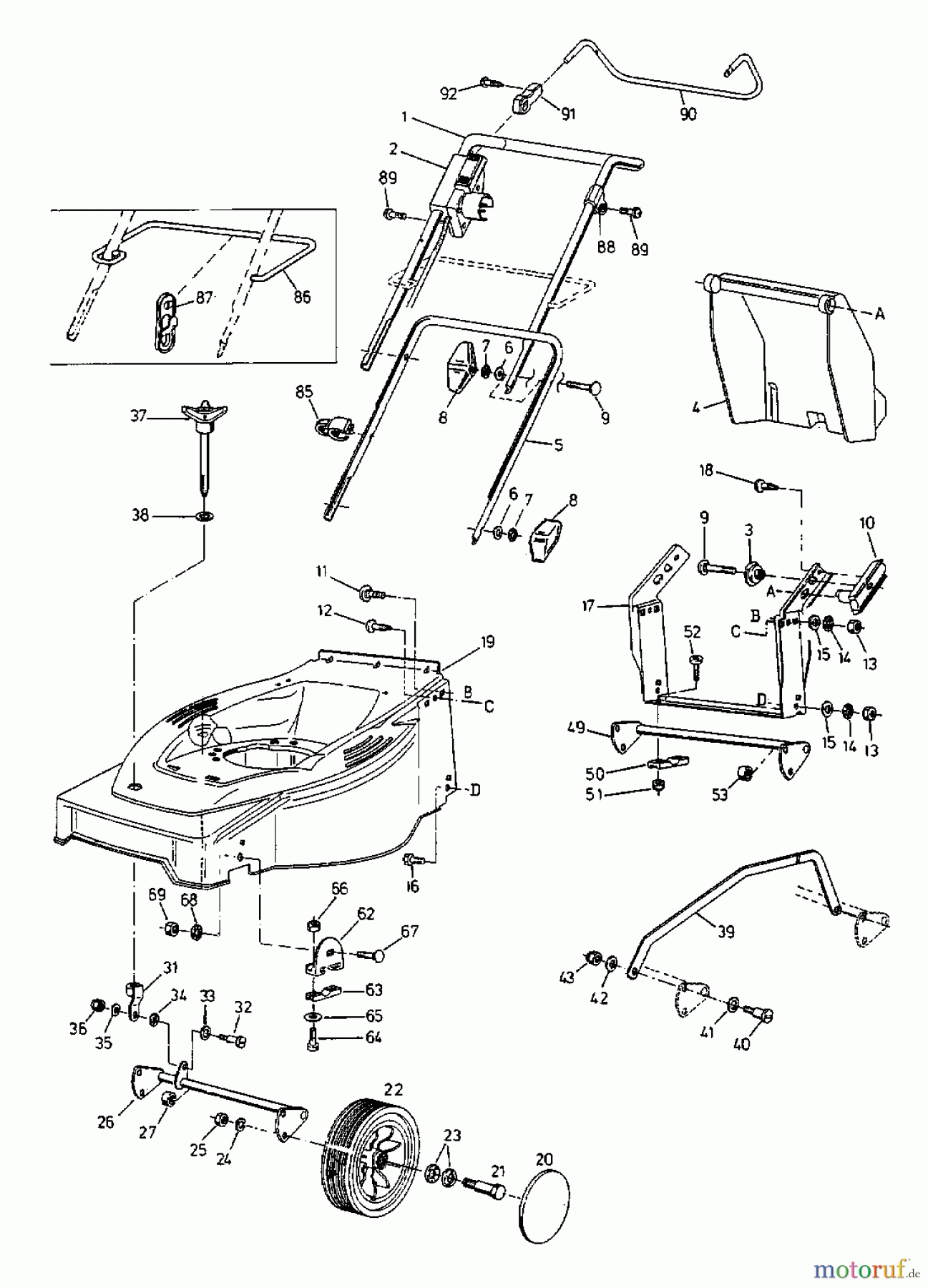 Gutbrod Electric mower HE 42 L 18B-L5F-604 (2000) Basic machine