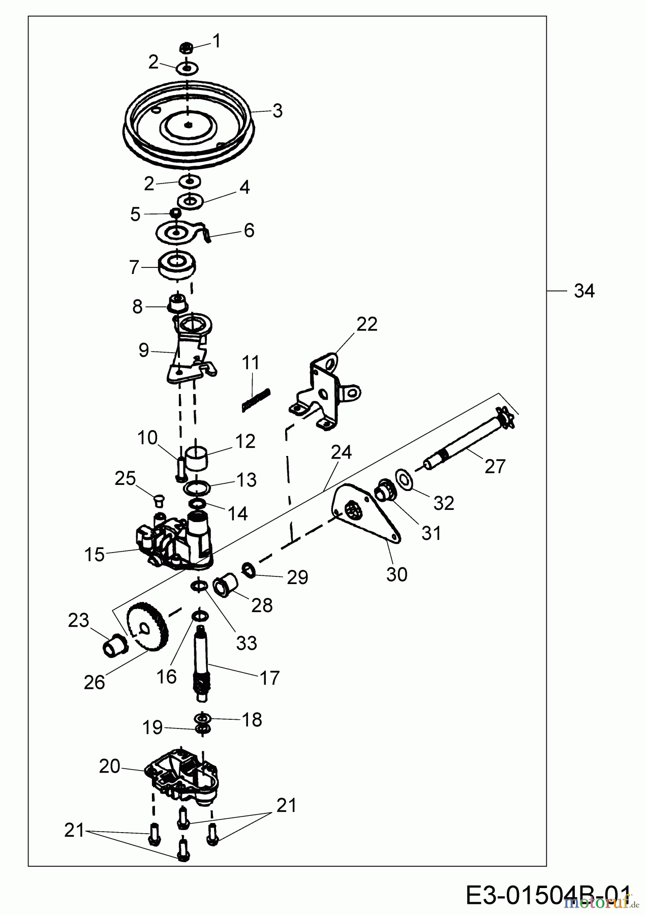  Raiffeisen Petrol mower self propelled RB 53 12A-378C628  (2002) Gearbox 618-0263A