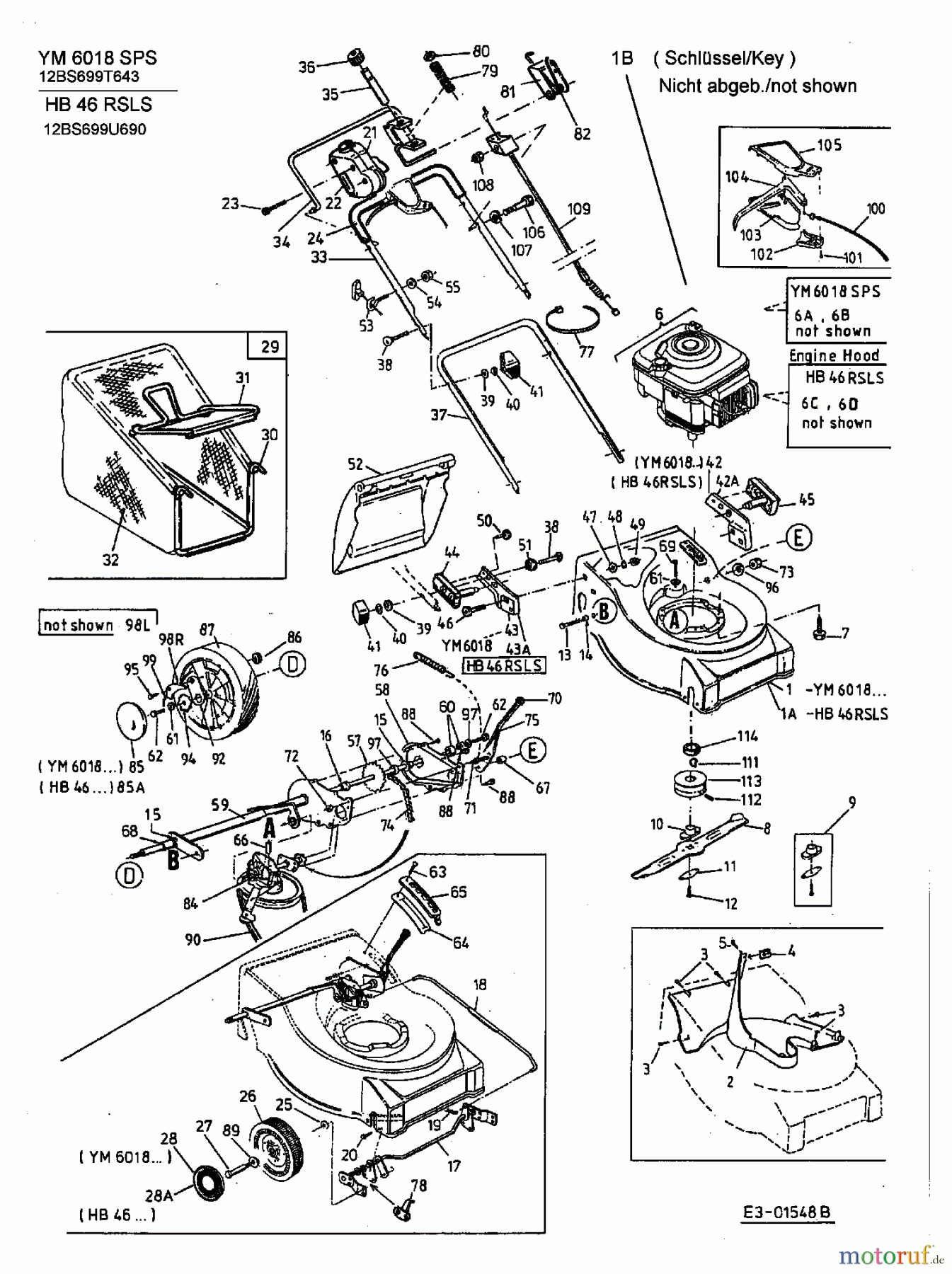  Gutbrod Petrol mower self propelled HB 46 RSLS 12BS699U690  (2002) Basic machine