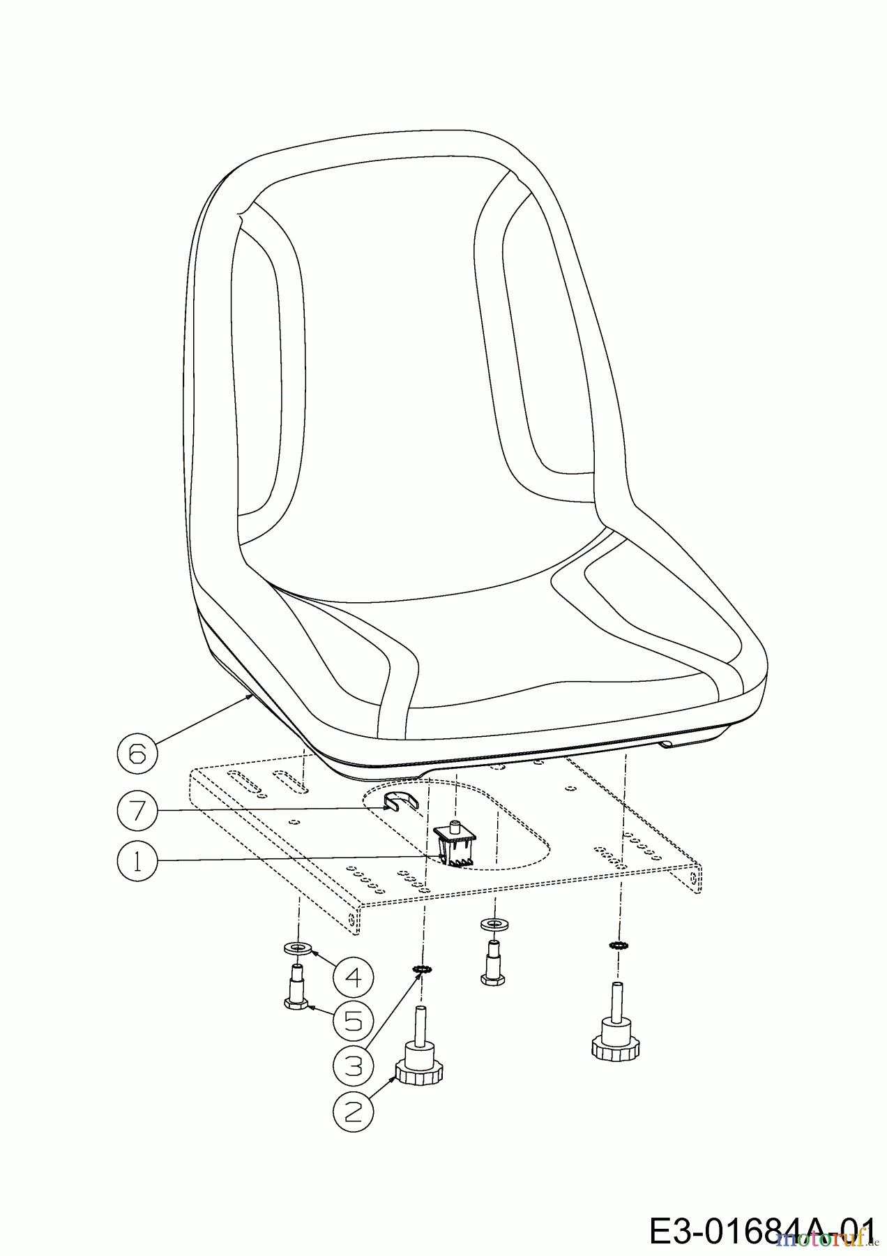 Troy-Bilt Zero Turn Mustang XP 50 17AFCACP011 (2013) Seat, Seat switch