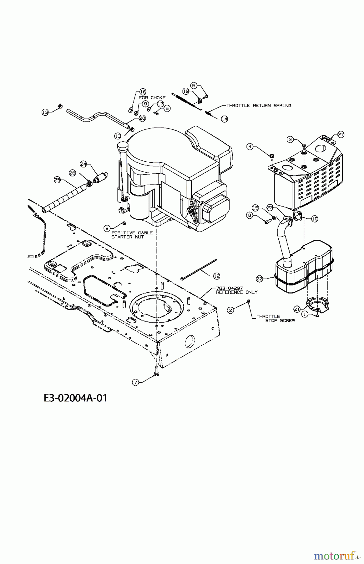  MTD Lawn tractors JN 175 HB 13AD498N676  (2005) Engine accessories