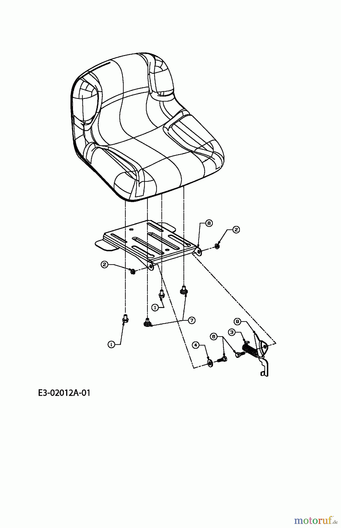  MTD Lawn tractors Celebration 105 H 13A7498N686  (2005) Seat bracket