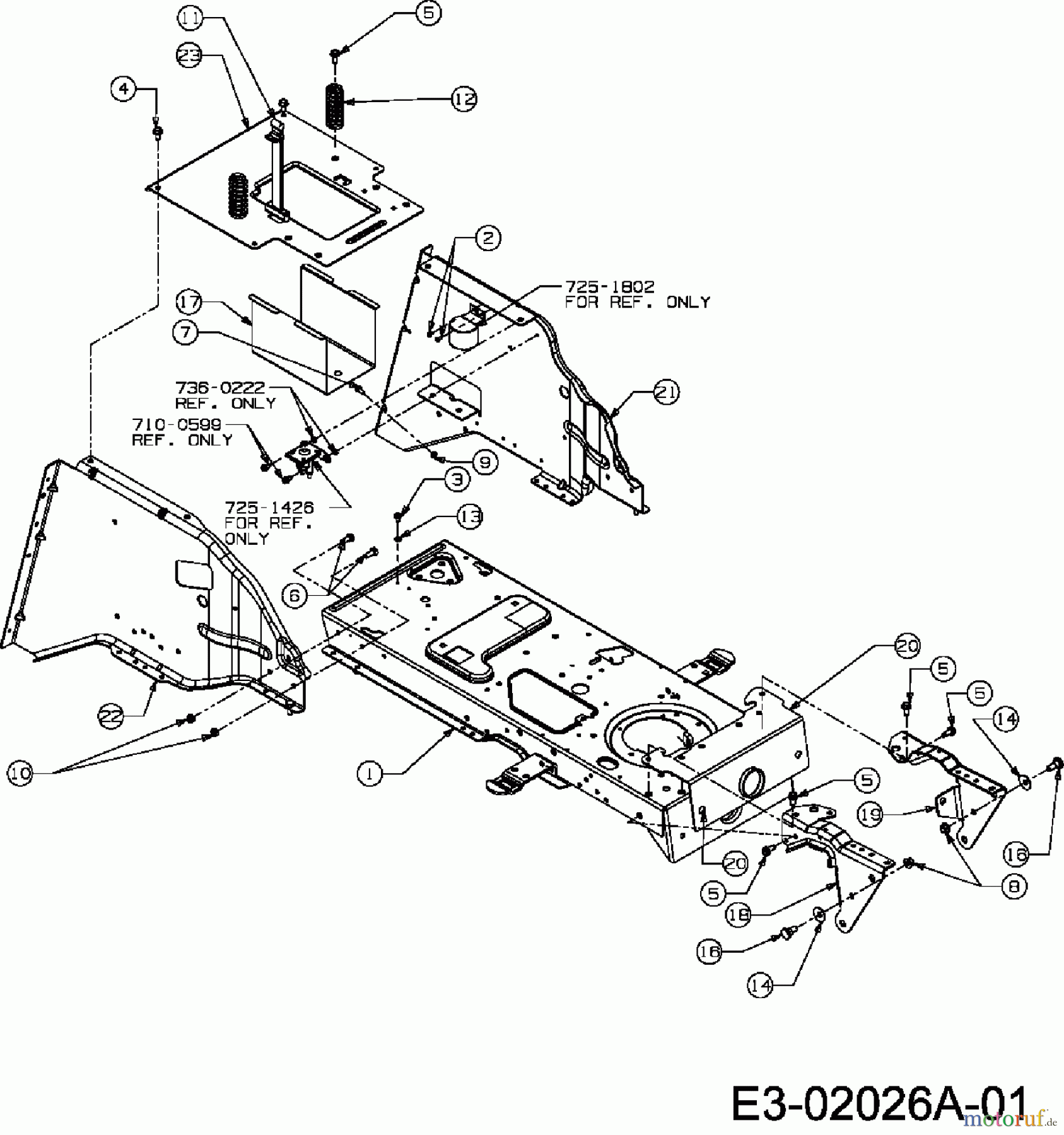  Motec Lawn tractors MTR 400 13A1487N640  (2005) Frame