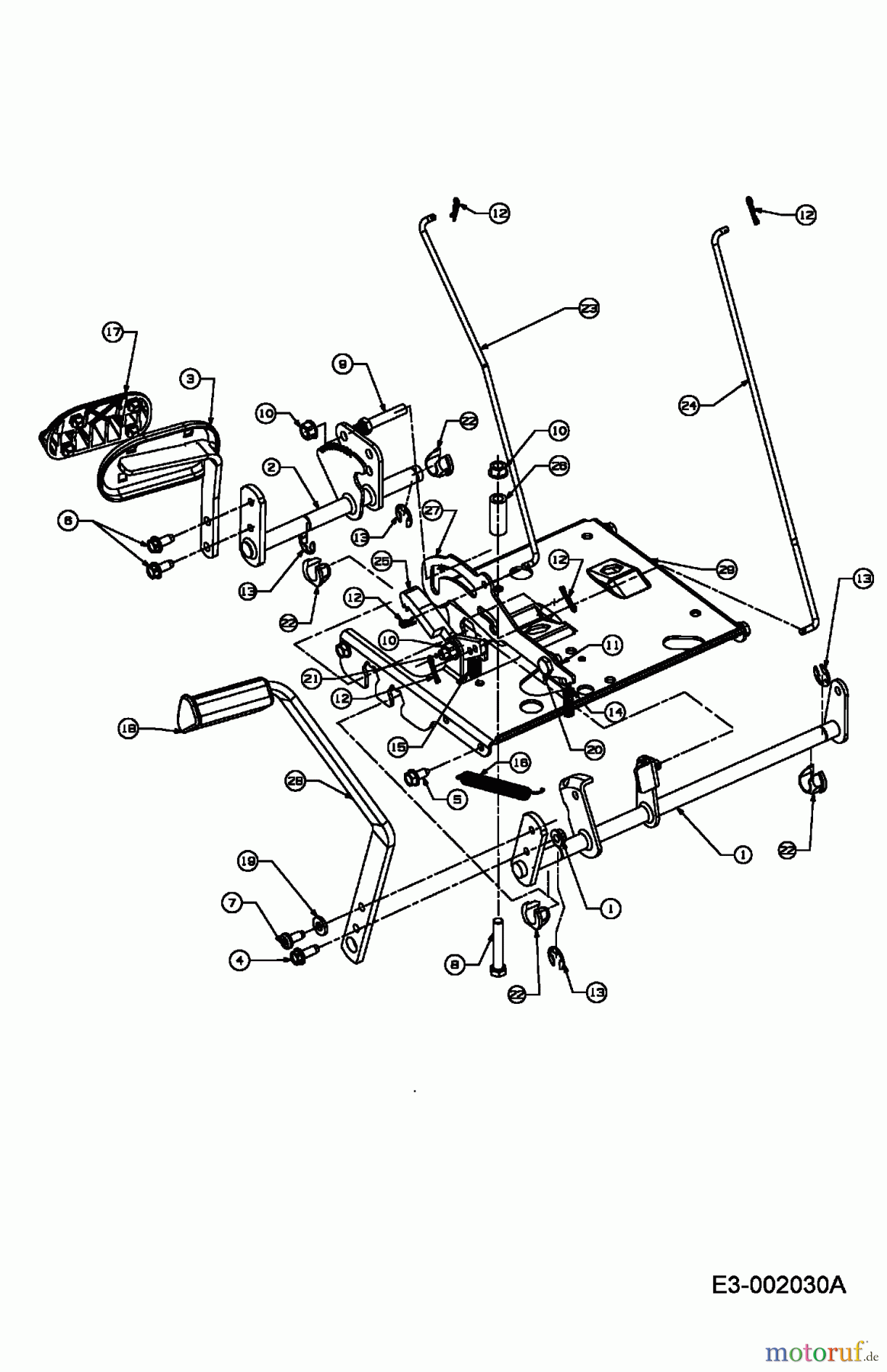  Lawnflite Lawn tractors 908 13BQ509N611  (2004) Pedals