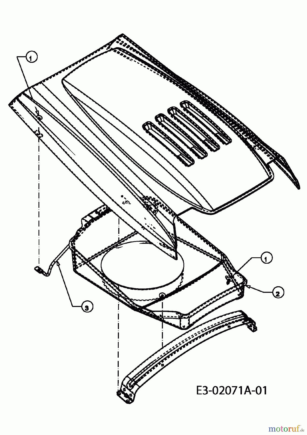  MTD untill 2011 Lawn tractors 200/105 HT 13A7498N676  (2006) Heat shield