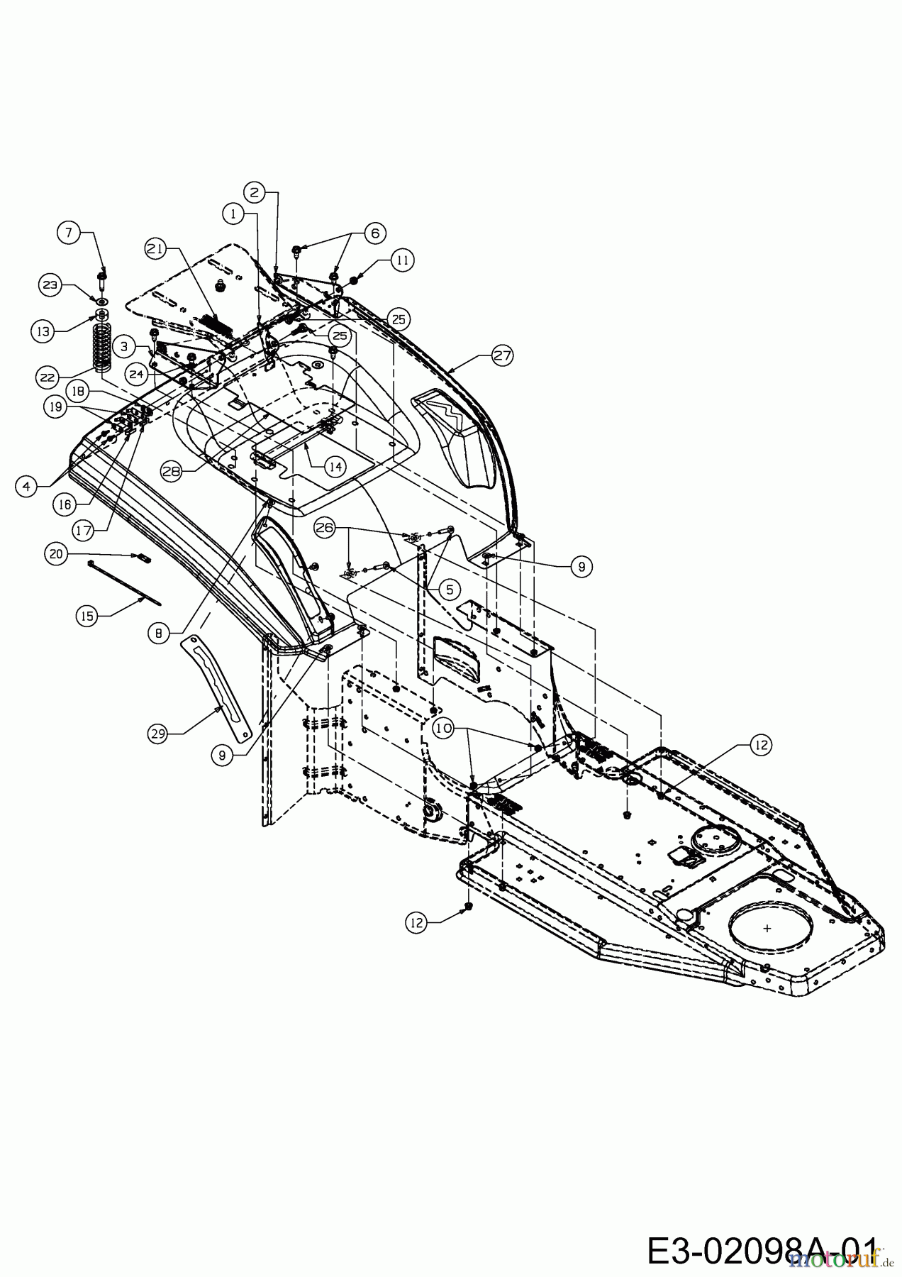  Turbo Silent Lawn tractors TSRH 125/92 13D1458E667  (2004) Fender