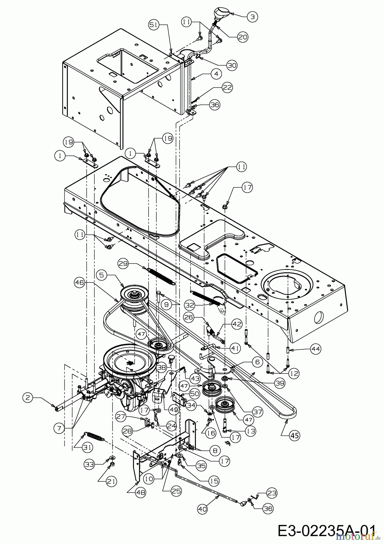  Gutbrod Lawn tractors Sprint SLX 107 S 13AP606G690  (2000) Drive system