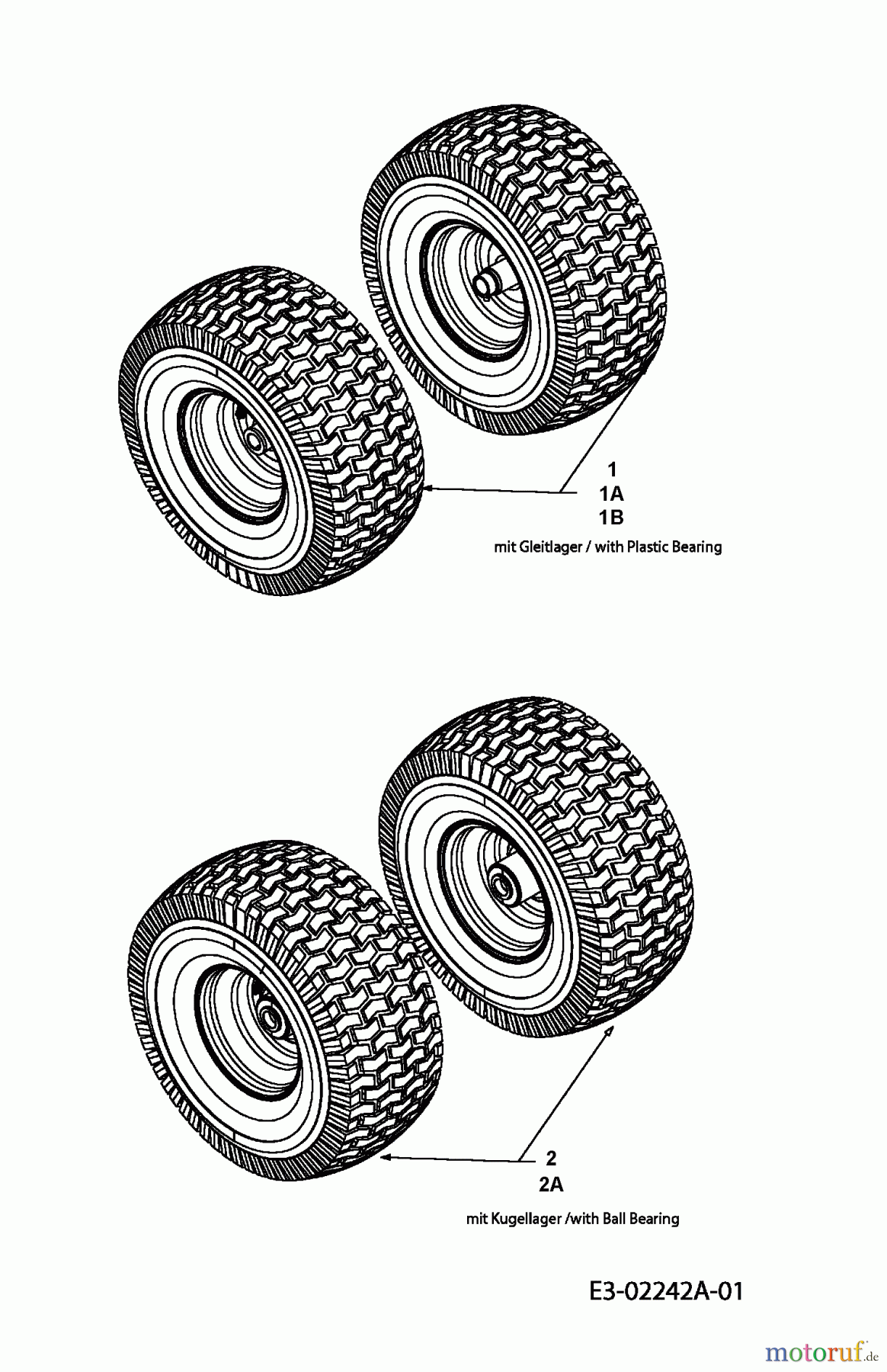 Gutbrod Lawn tractors DLX 107 SALK 13AI606G690 (2004) Front wheels