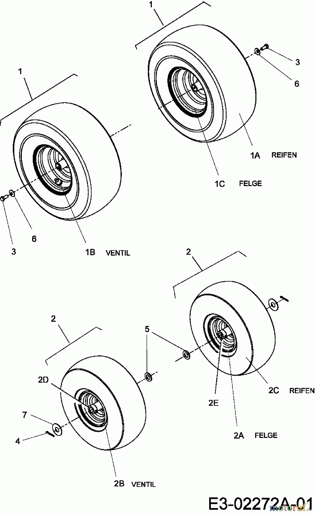  Oleo-Mac Lawn tractors Polo 70 13B-33E-636  (2005) Wheels