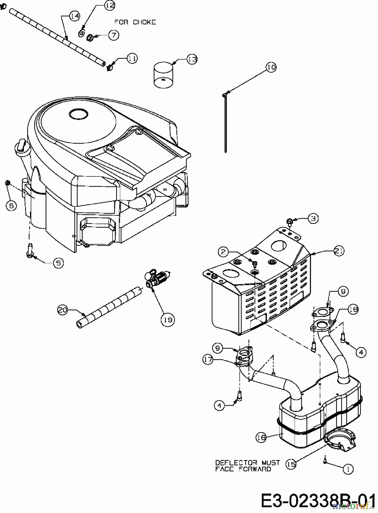  Yard-Man Lawn tractors HN 5180 B 13AT514NX43  (2009) Engine accessories