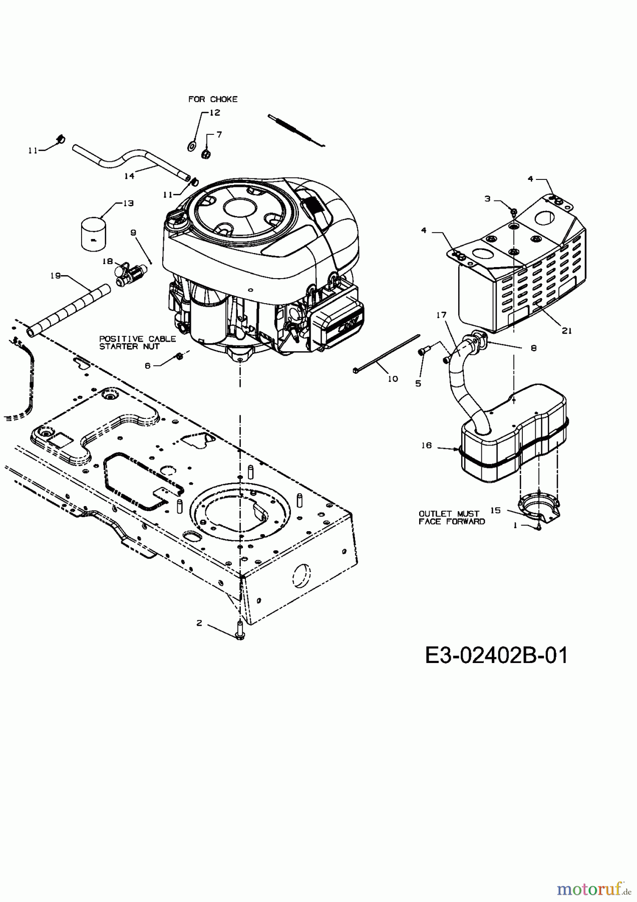  Gartenland Lawn tractors GL 13,5-92 H 13AH493E640  (2009) Engine accessories