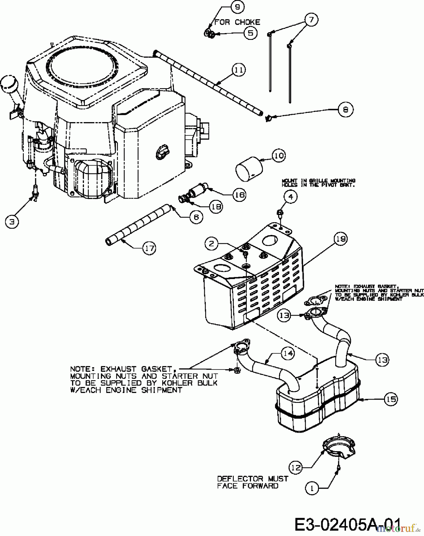  Iks-Pro Lawn tractors 200 KRA 13BP508N460  (2006) Engine accessories