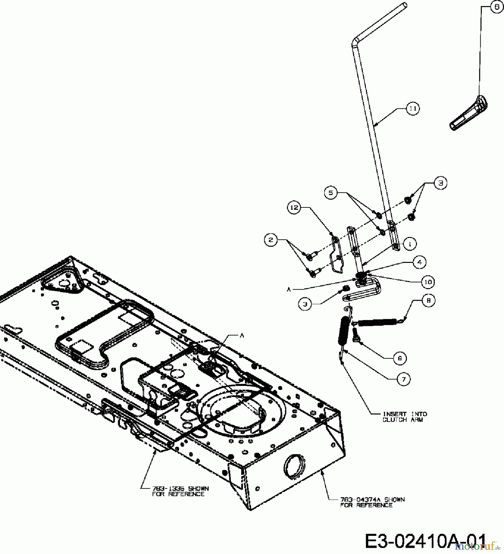  Cub Cadet Lawn tractors CC 1018 RD 13AE51CE603  (2006) Deck engagement