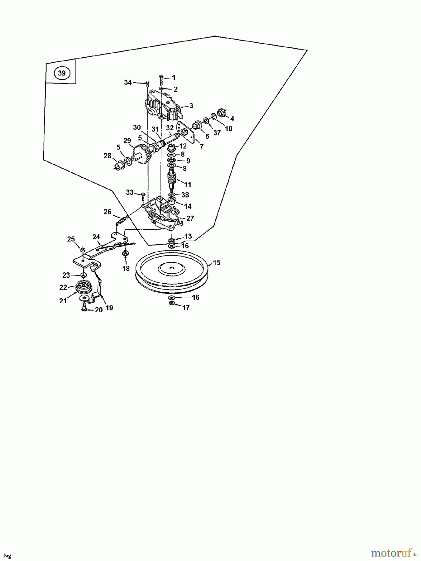 Raiffeisen Petrol mower self propelled RMB 46 125-696A628 (1995) Gearbox 618-0134