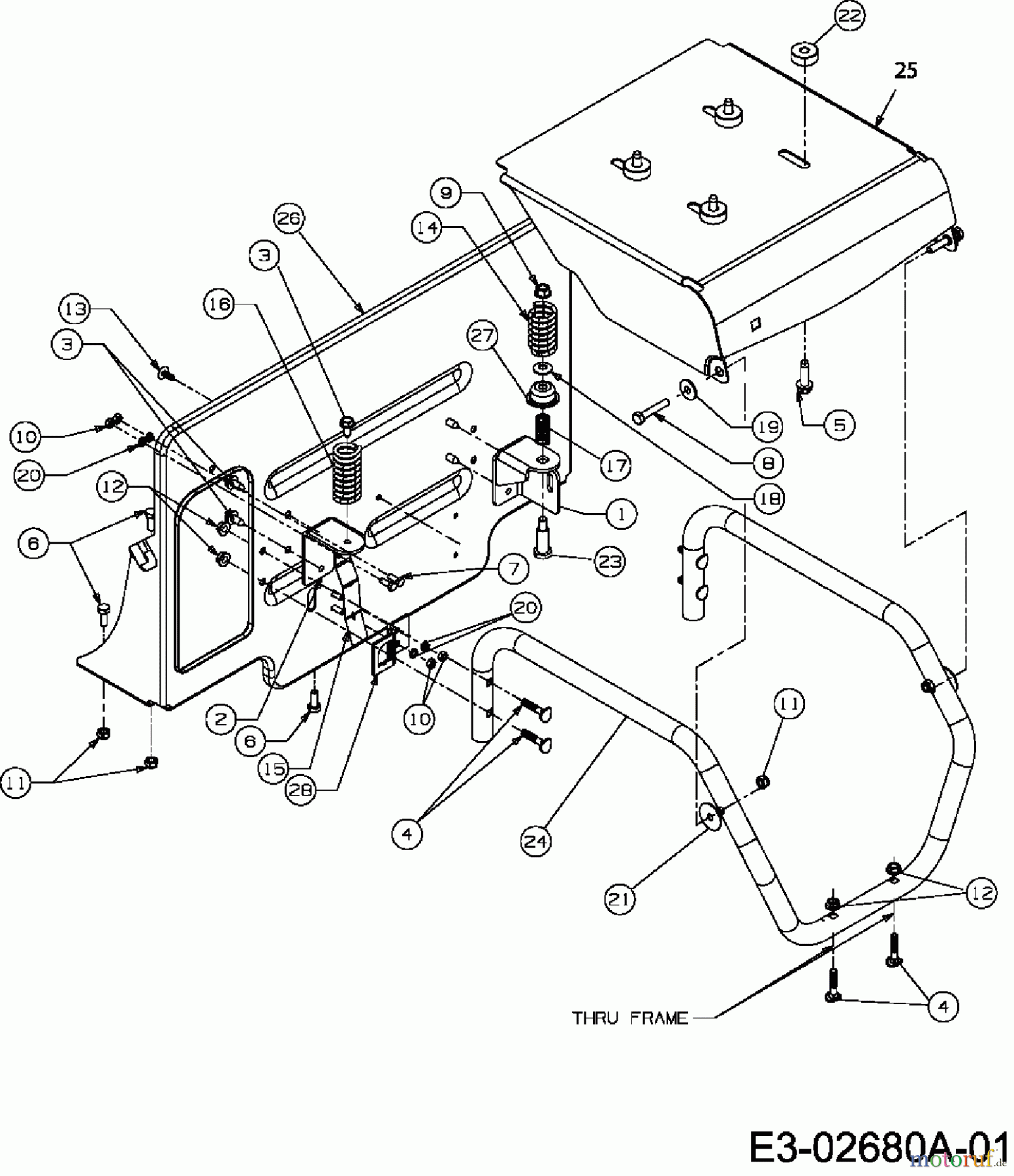 Merox Lawn tractors MX PINTO DX 60 13B7064-667 (2006) Seat bracket