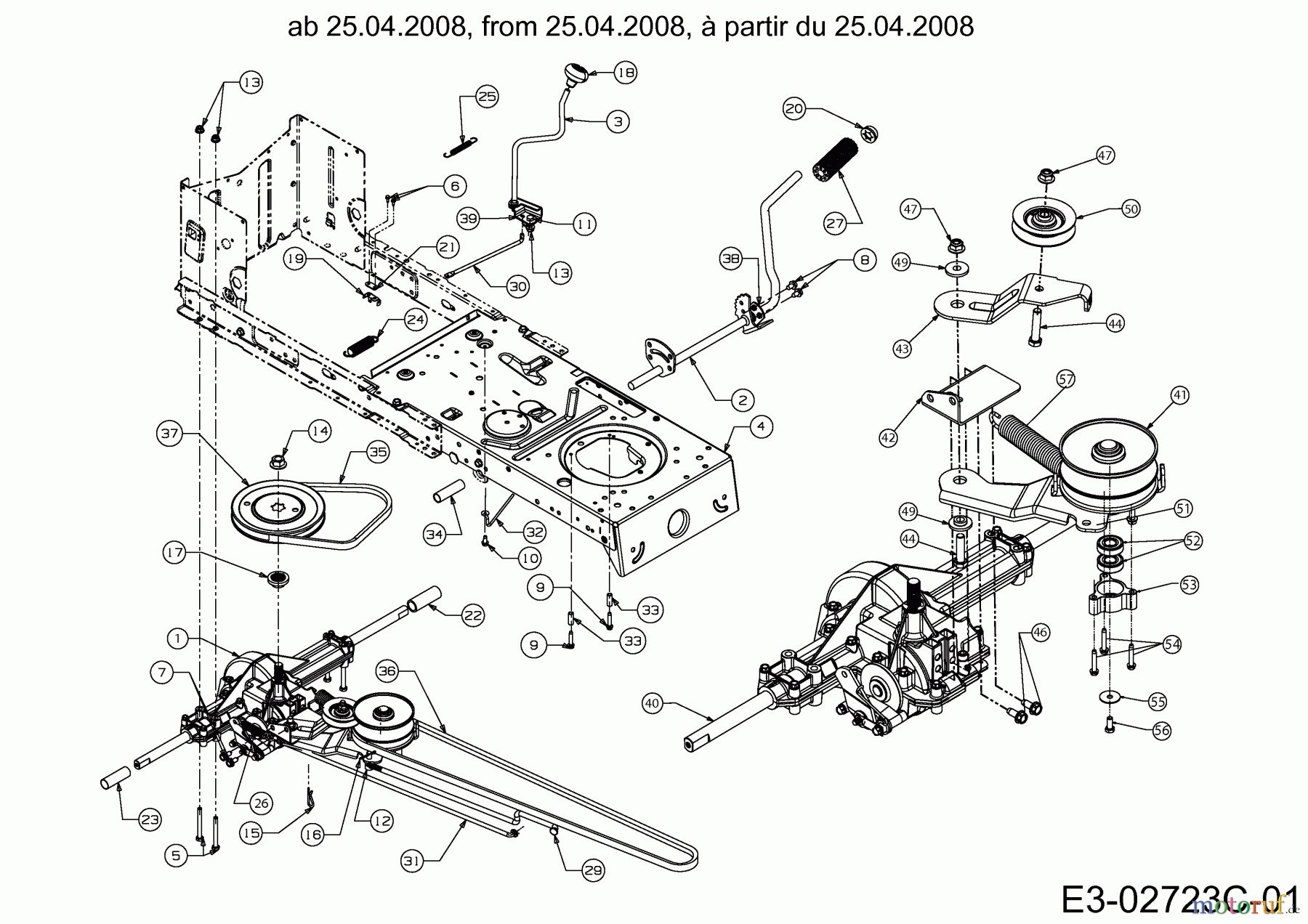  Staub Lawn tractors SAEL 97/13,5 T 13AH77KF632  (2010) Drive system