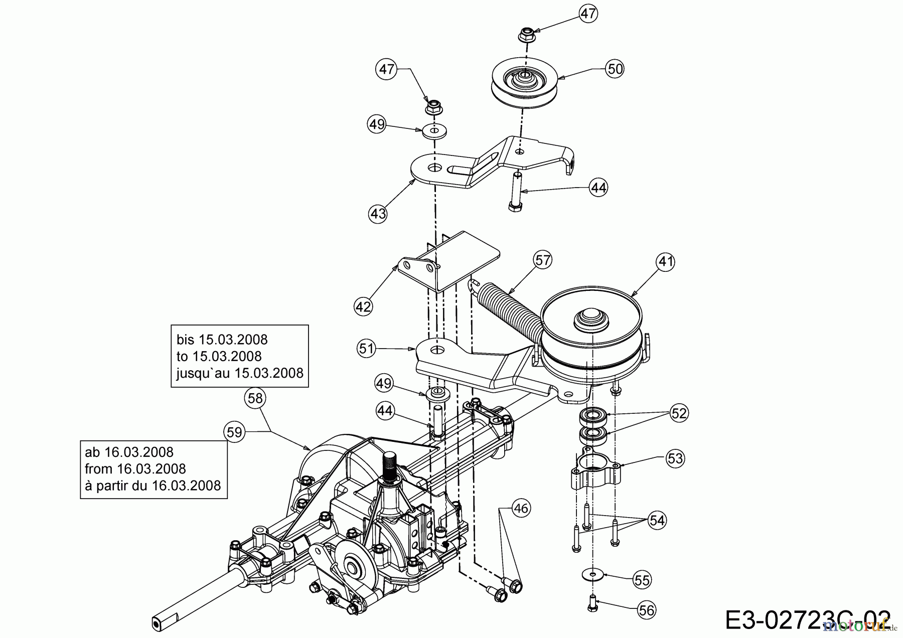  M Tech Lawn tractors M 175/107 T 13AN765G605  (2010) Gearbox, Variator