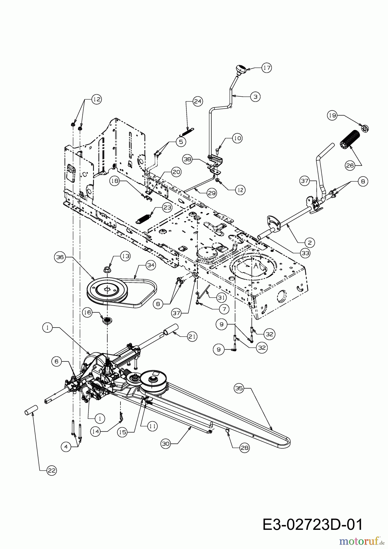 Silverline Lawn tractors Silvertrac 18 T/107 T 13AT763G677 (2010) Drive system