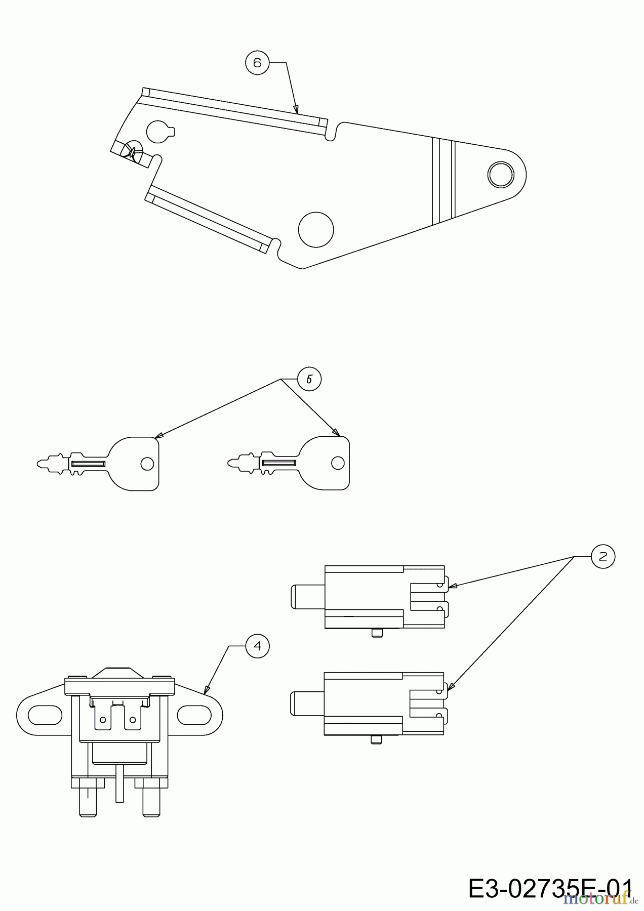  B Power Lawn tractors BT 155/96 LH 13CM793F615  (2011) Electric parts