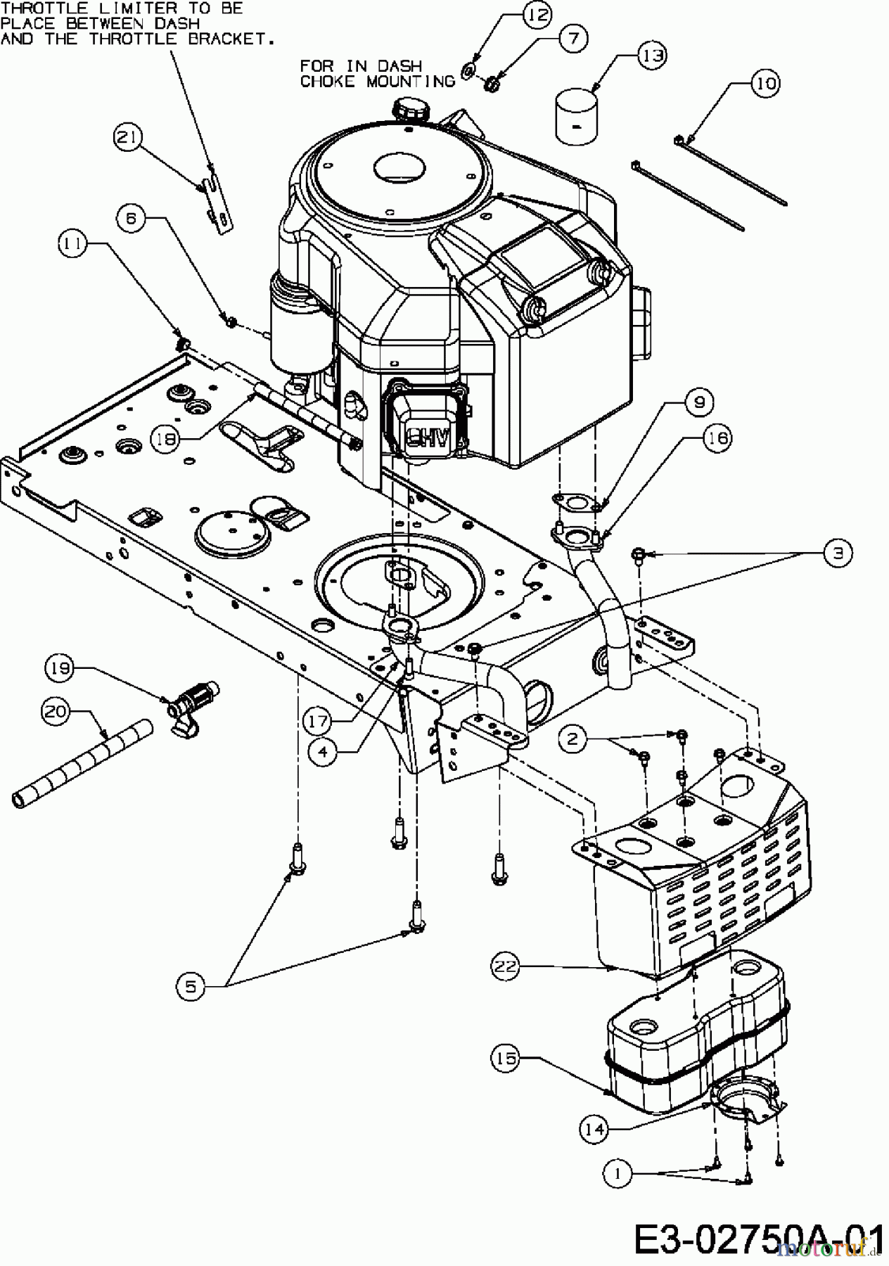  Bolens Lawn tractors BL 200/107 H 13A7791G684  (2007) Engine accessories