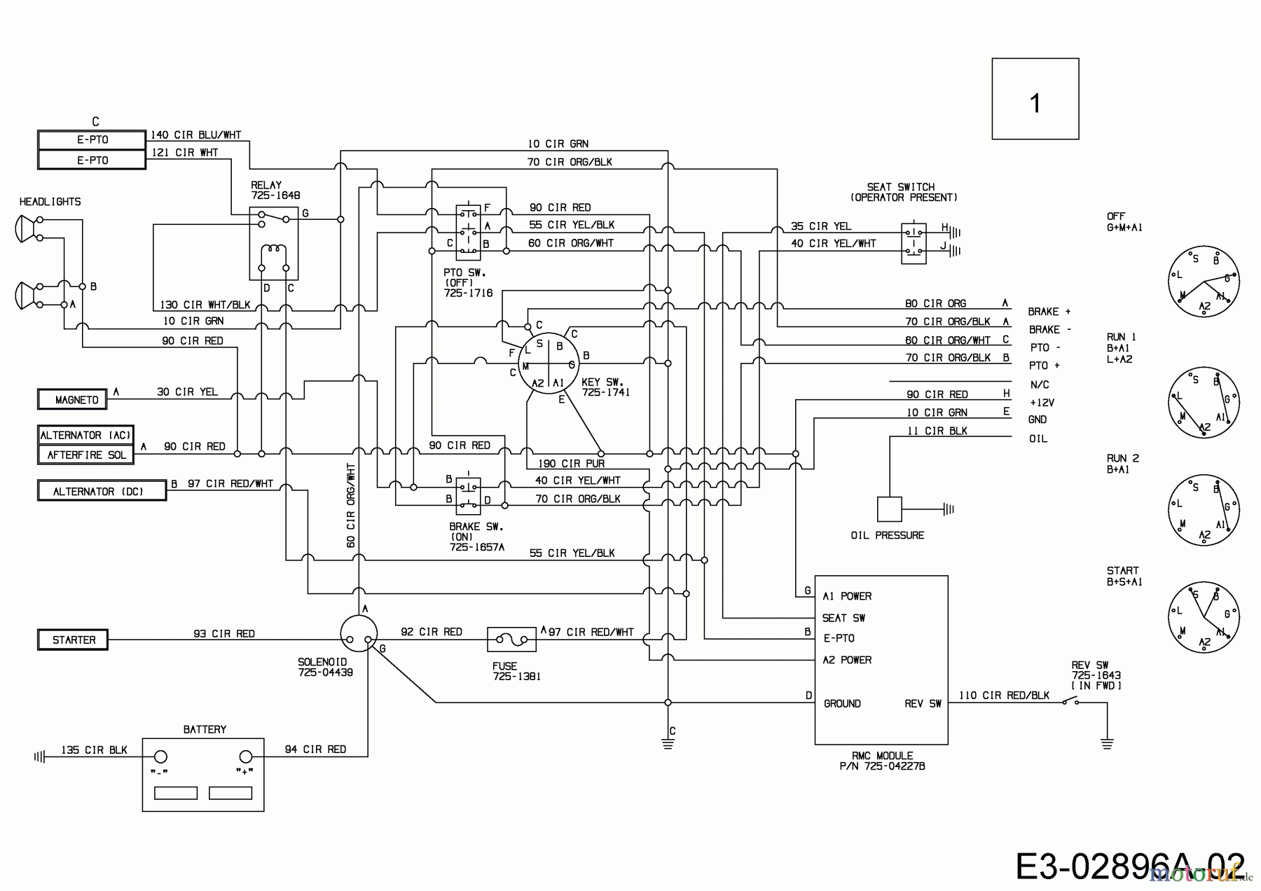  Troy-Bilt Lawn tractors TB 4220 13AP90KS309  (2015) Wiring diagram