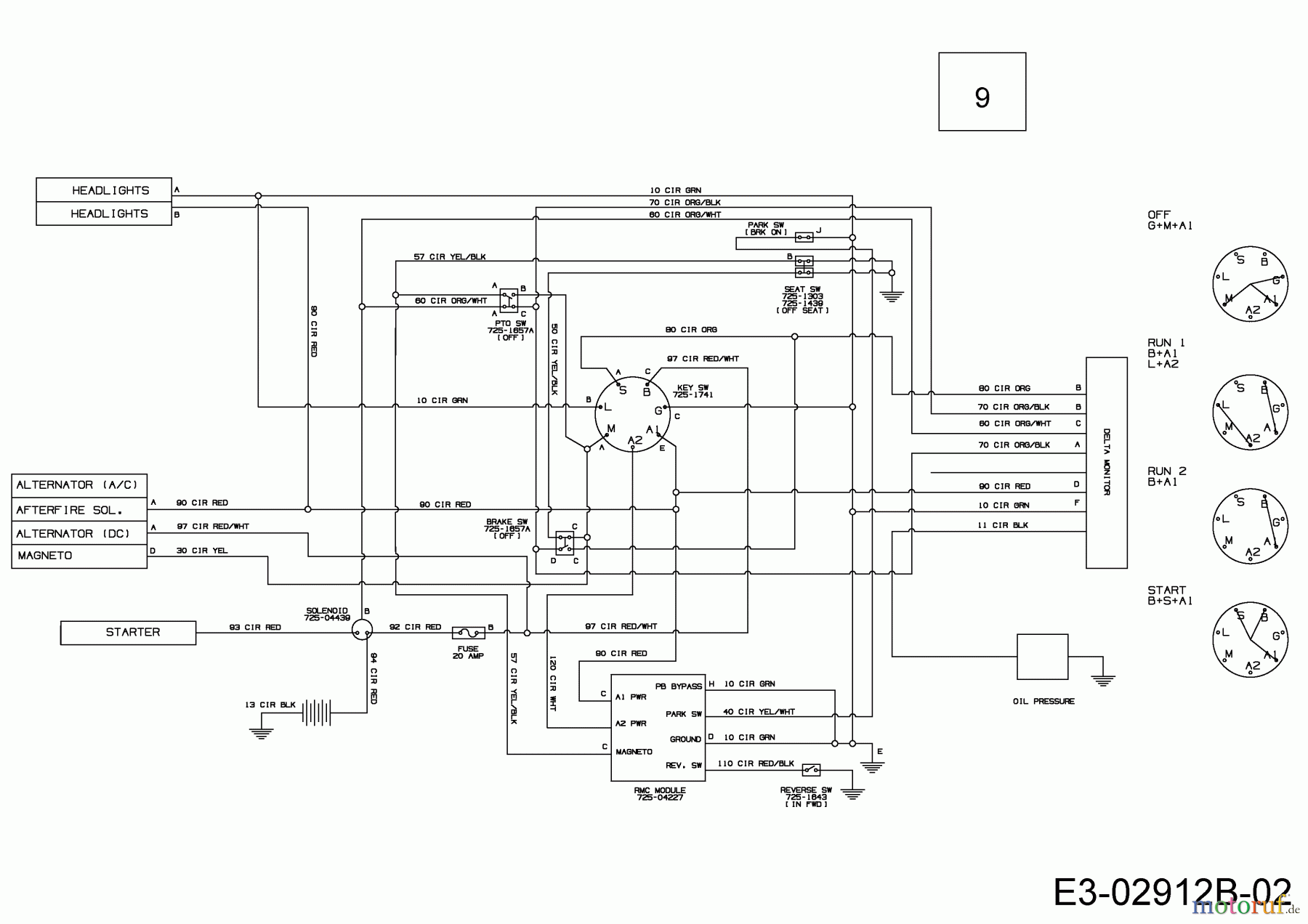  Yard-Man Lawn tractors HG 6150 K 13AG614G643  (2008) Wiring diagram