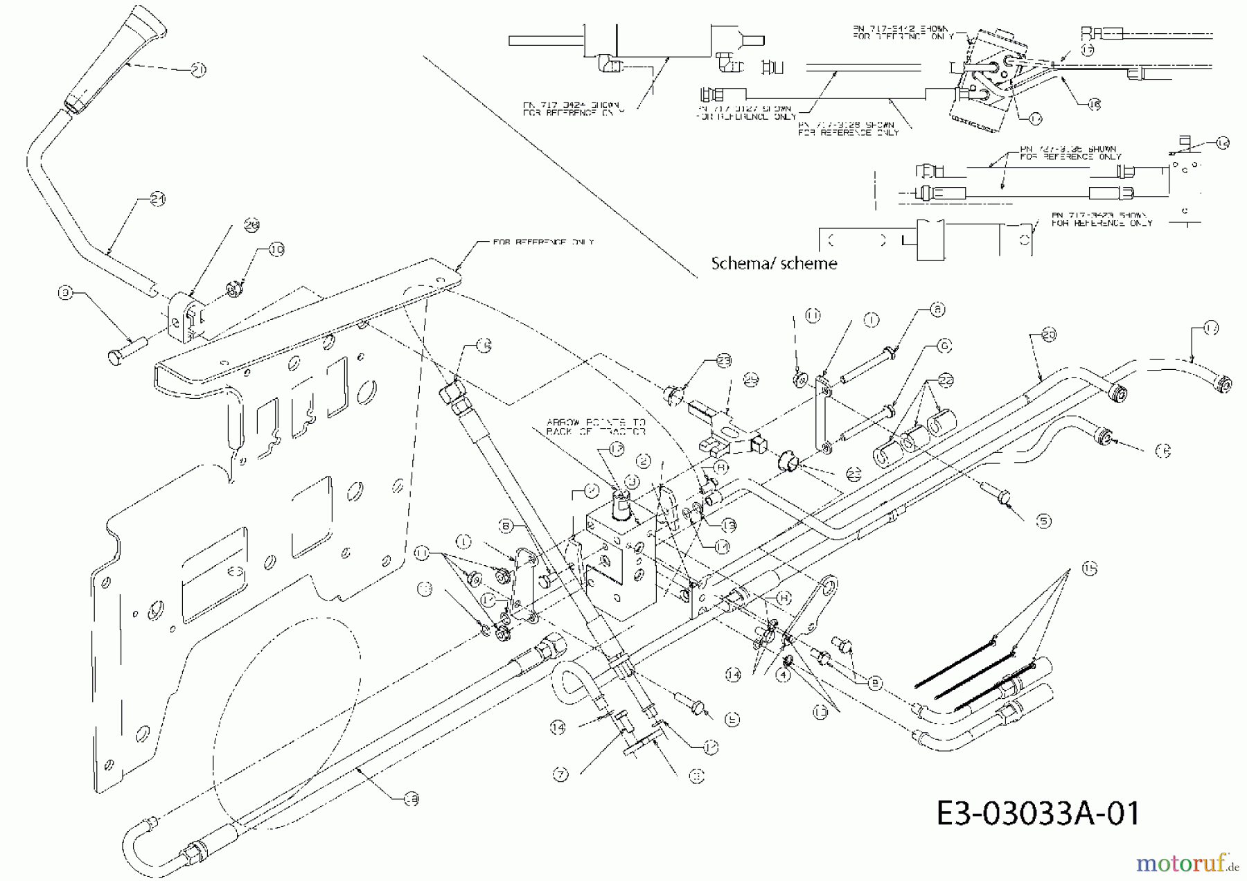 Massey Ferguson Garden tractors MF 21-25 GC 14B-692-695 (2008) Hydraulics