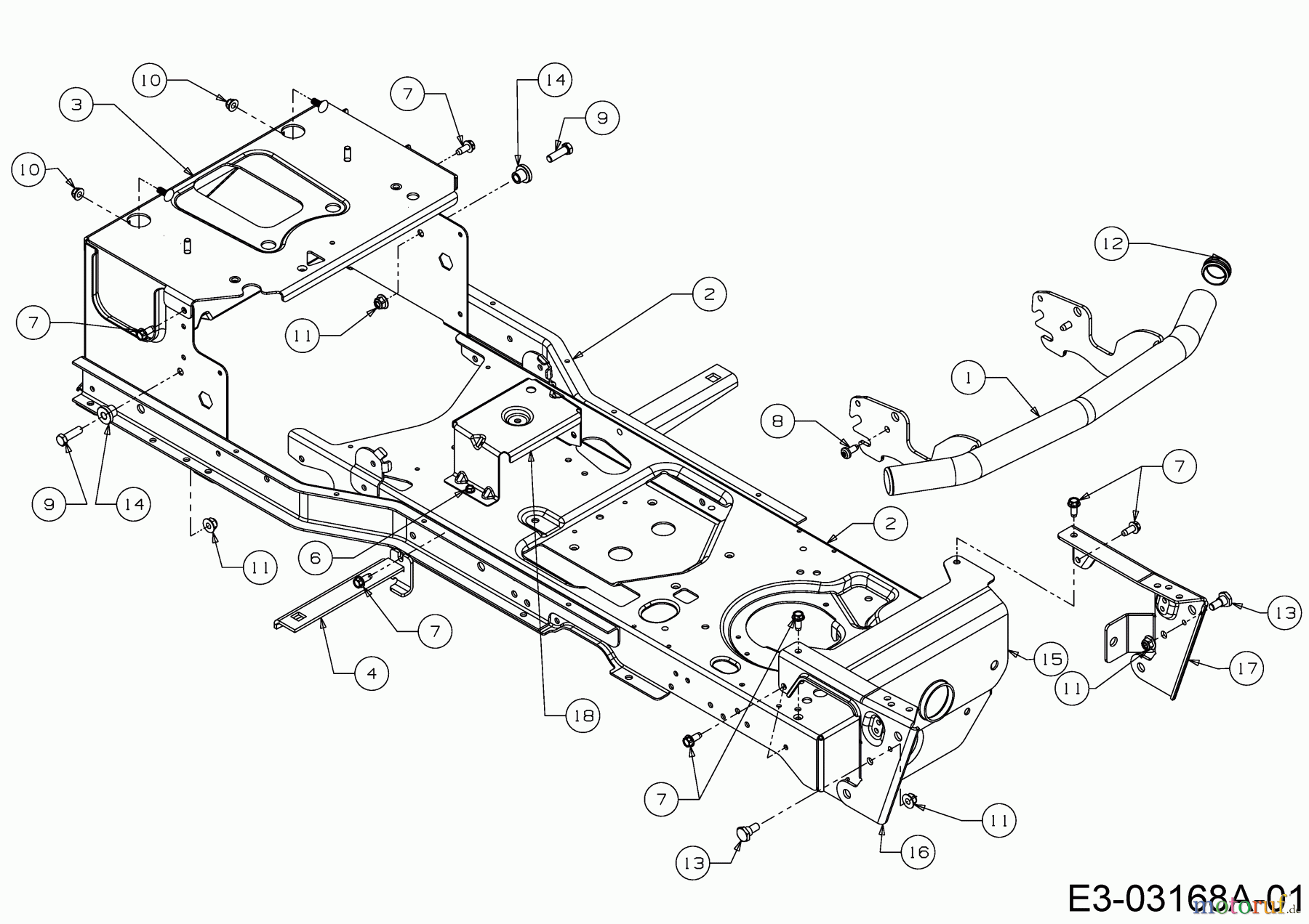 Cub Cadet Zero Turn All Rounder 1050 17AH9TKP603 (2009) Frame