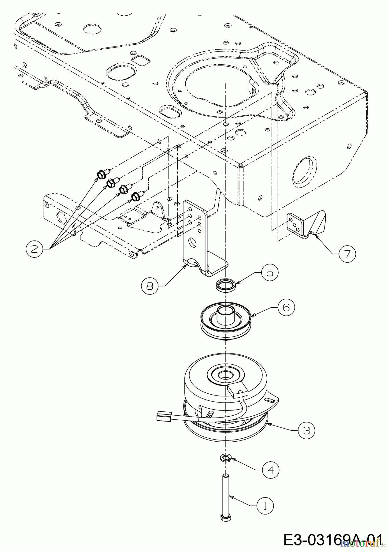  Cub Cadet Zero Turn i 1050 17AF9BKP010  (2009) Electric clutch, Engine pulley