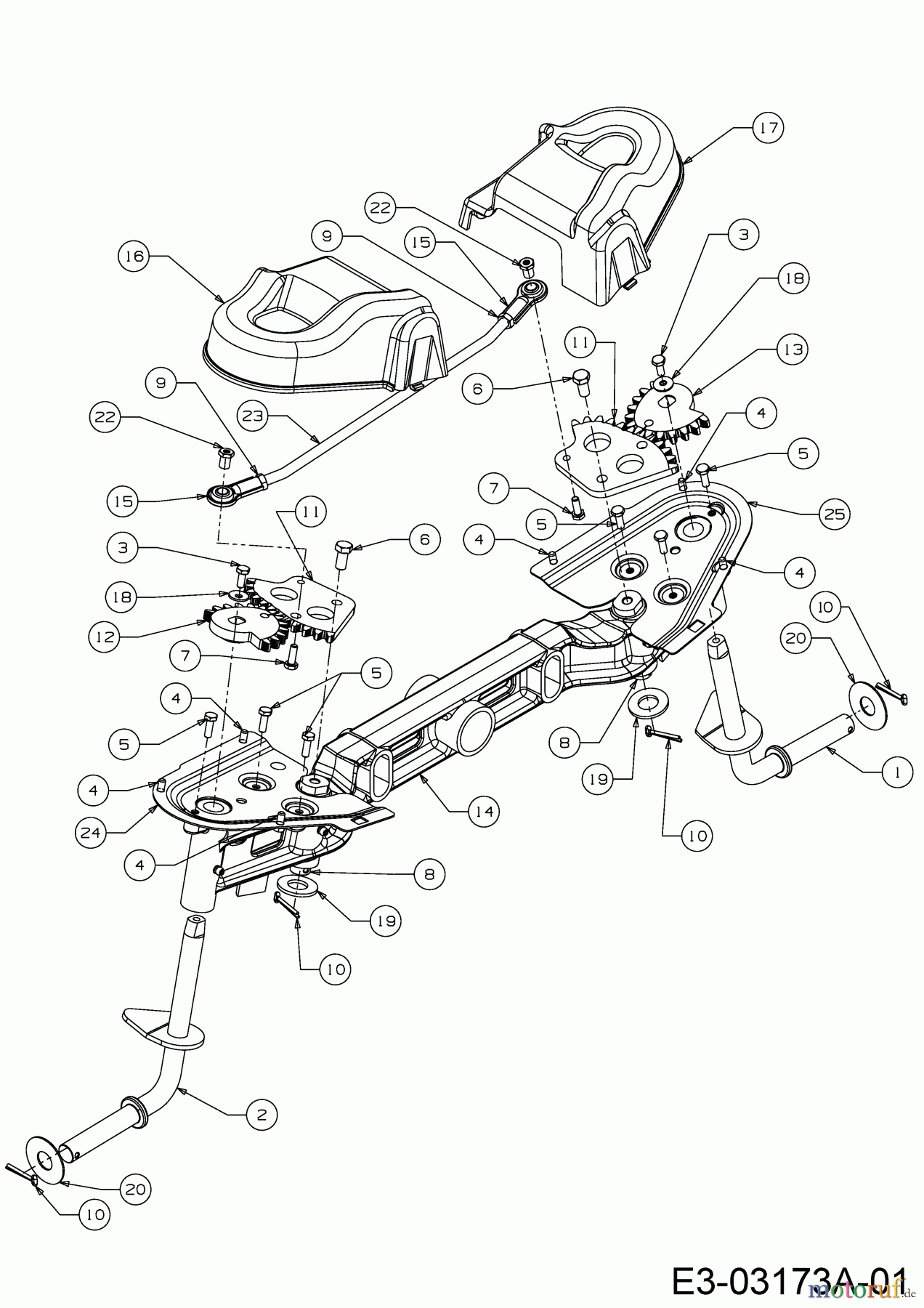 Cub Cadet Zero Turn All Rounder 1050 17AH9TKP603 (2007) Steering