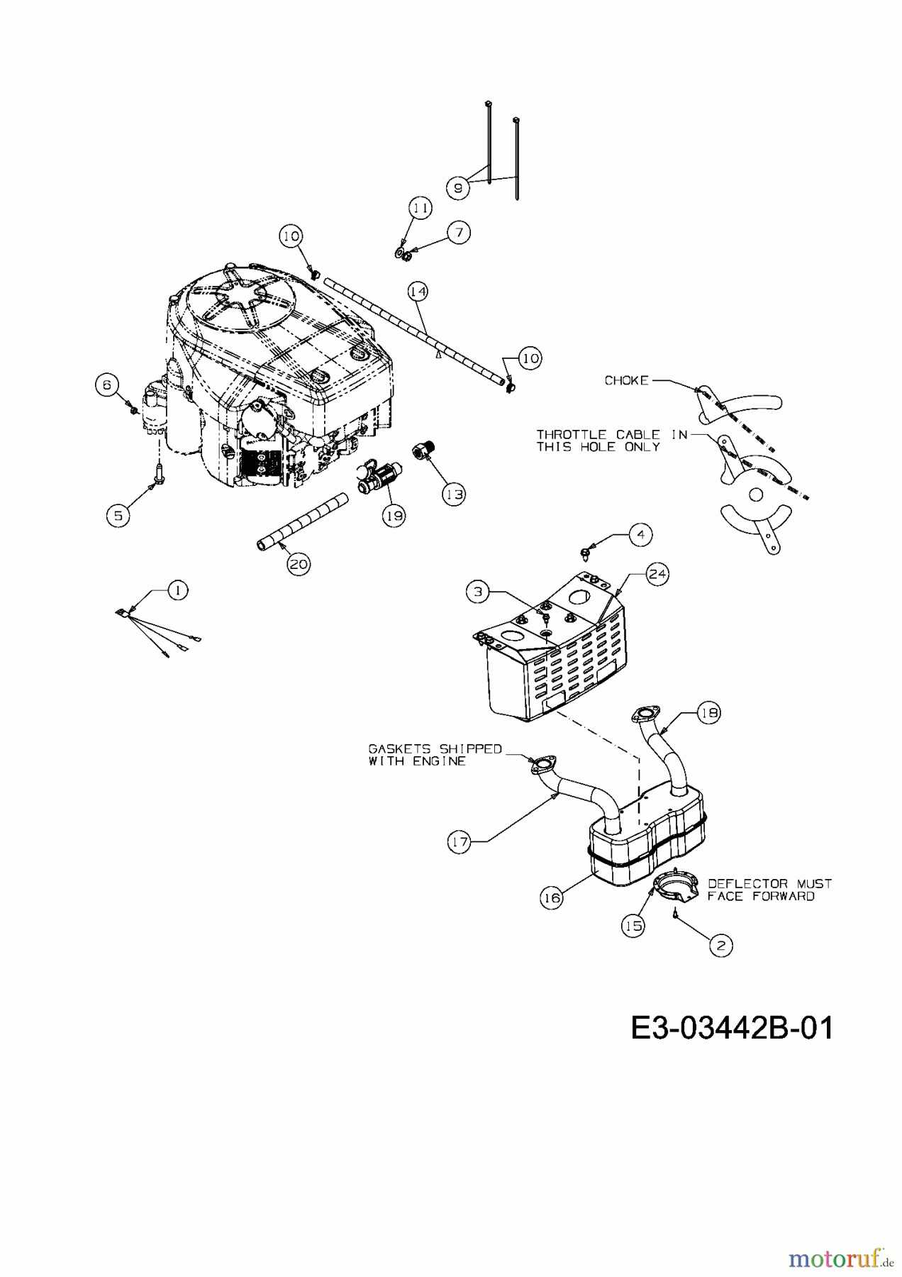  Massey Ferguson Lawn tractors MF 41-25 RD 13BI51CN695  (2008) Engine accessories