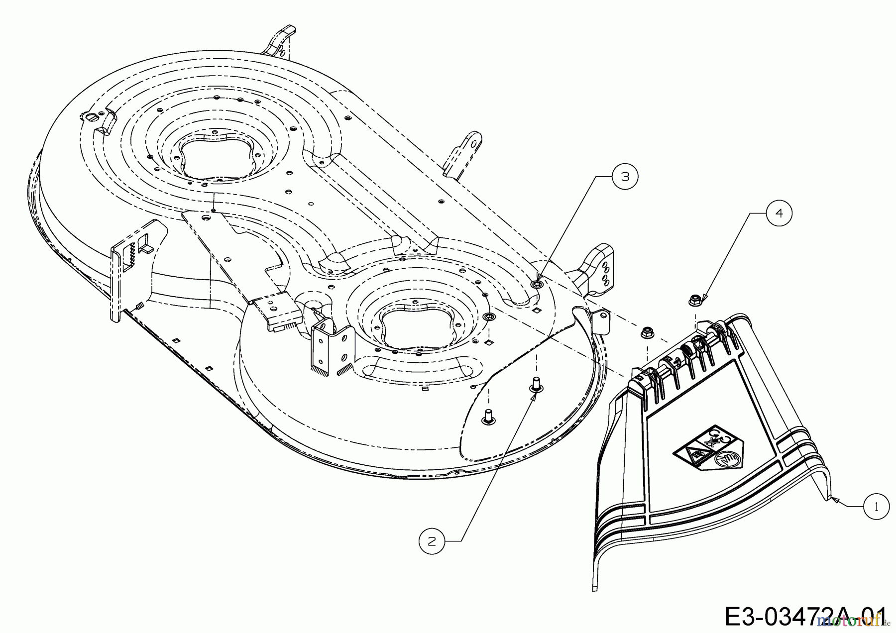  Cub Cadet Zero Turn RZTS 46 17AICBDT603  (2014) Deflector