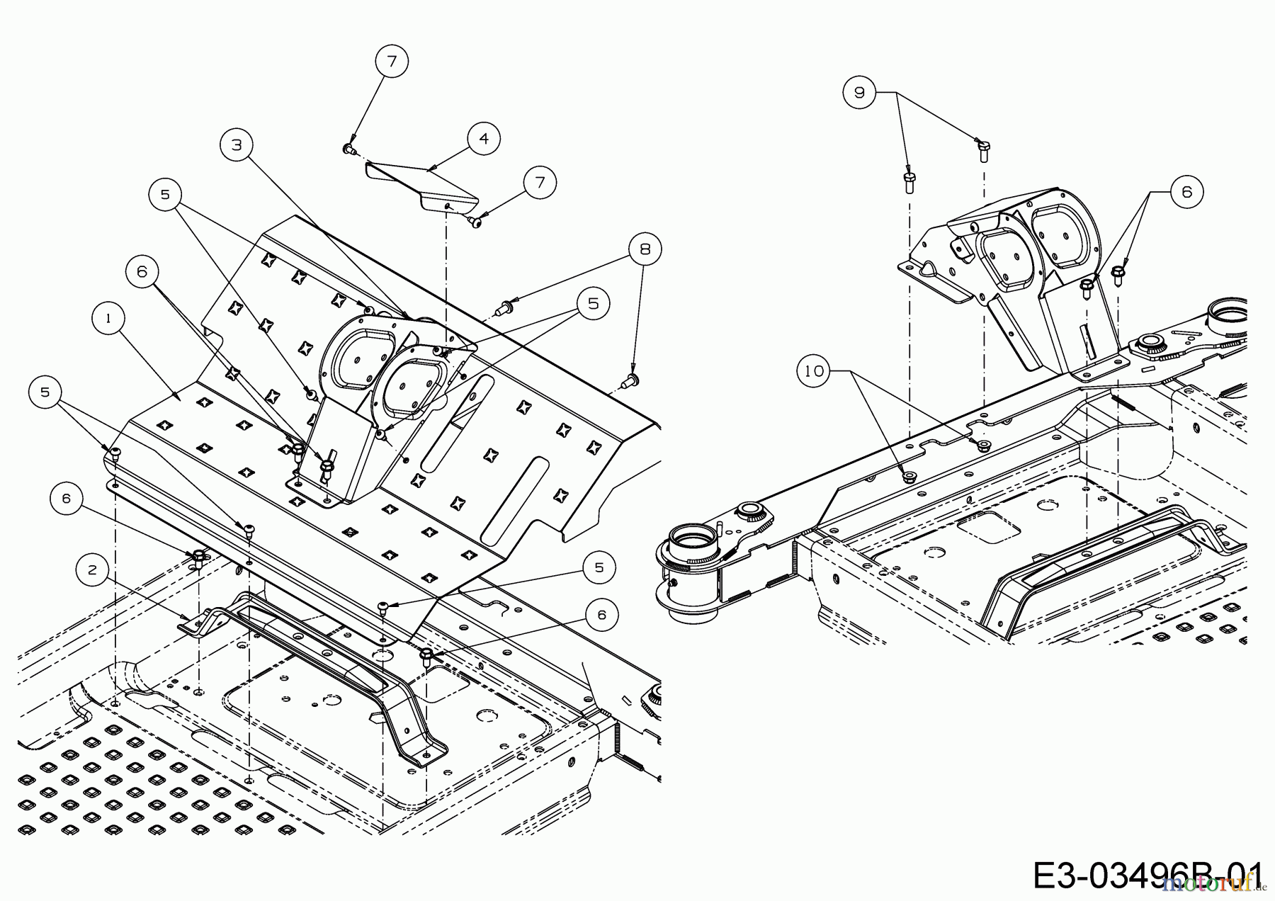  Cub Cadet Zero Turn XZ 3-48 17BIDGHB603  (2017) Foot plate