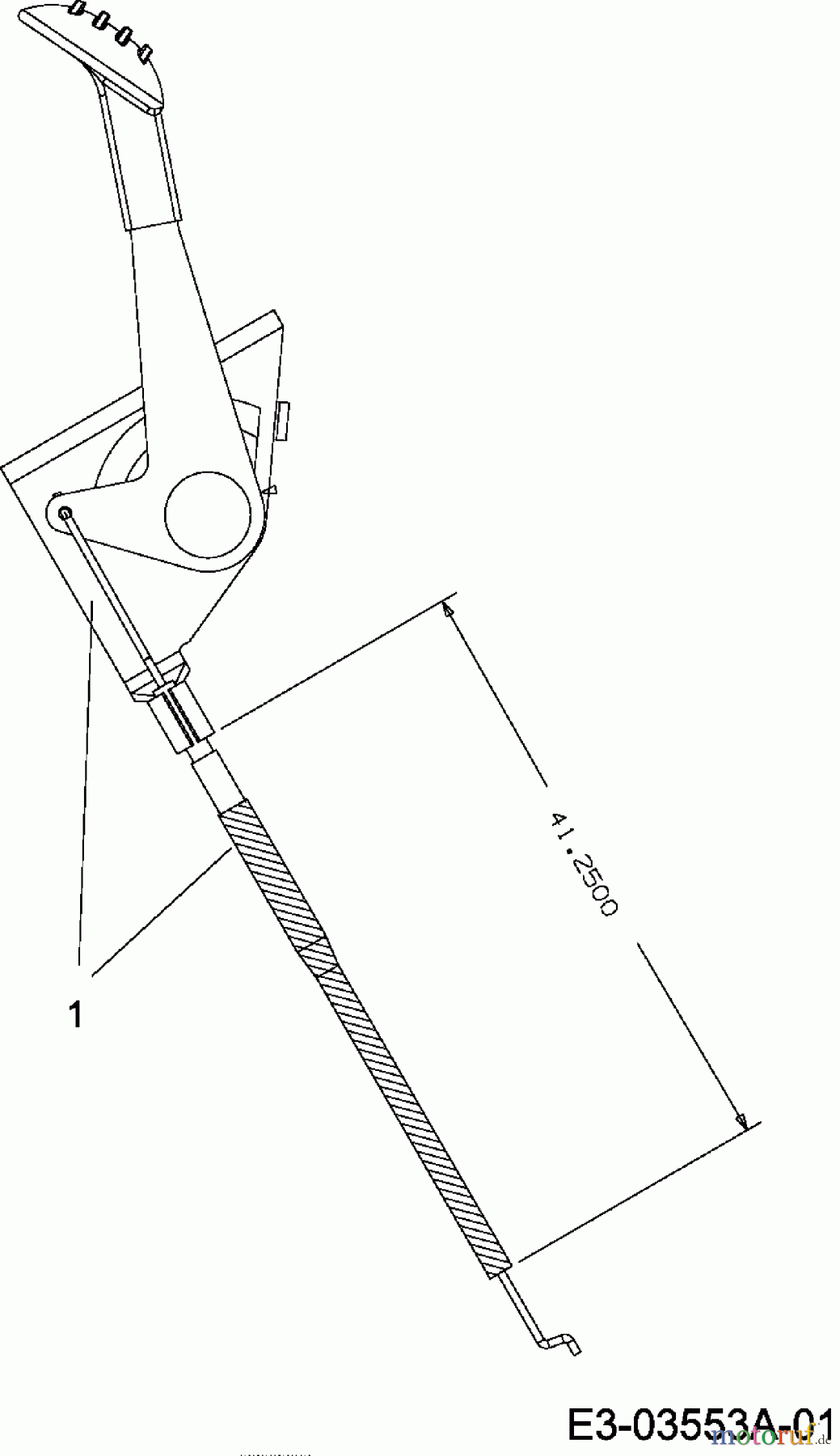  MTD untill 2011 Lawn tractors P 180 TN 13AT773N478  (2009) Throttle cable