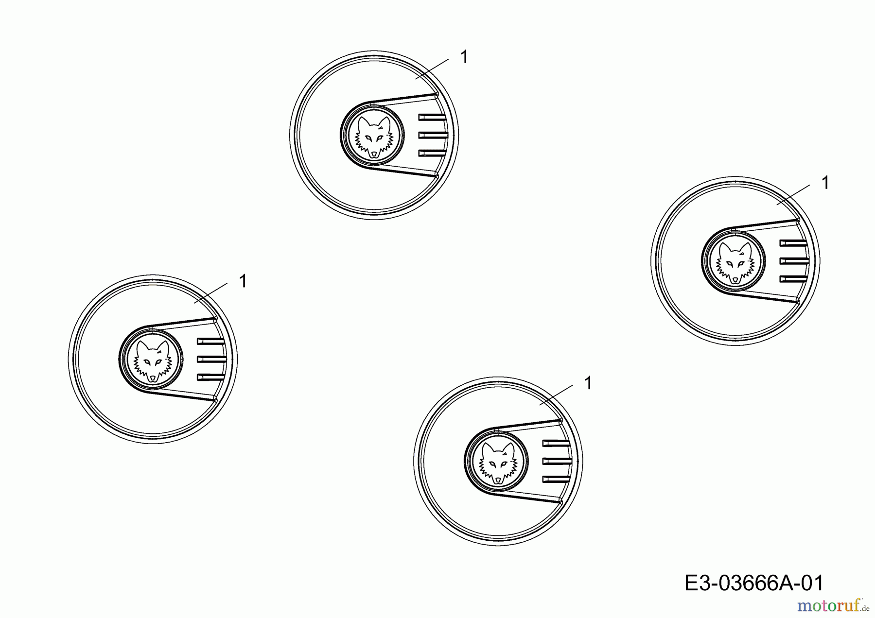  WOLF-Garten Expert Petrol mower Expert 420 11A-LUSC650  (2015) Hubcap