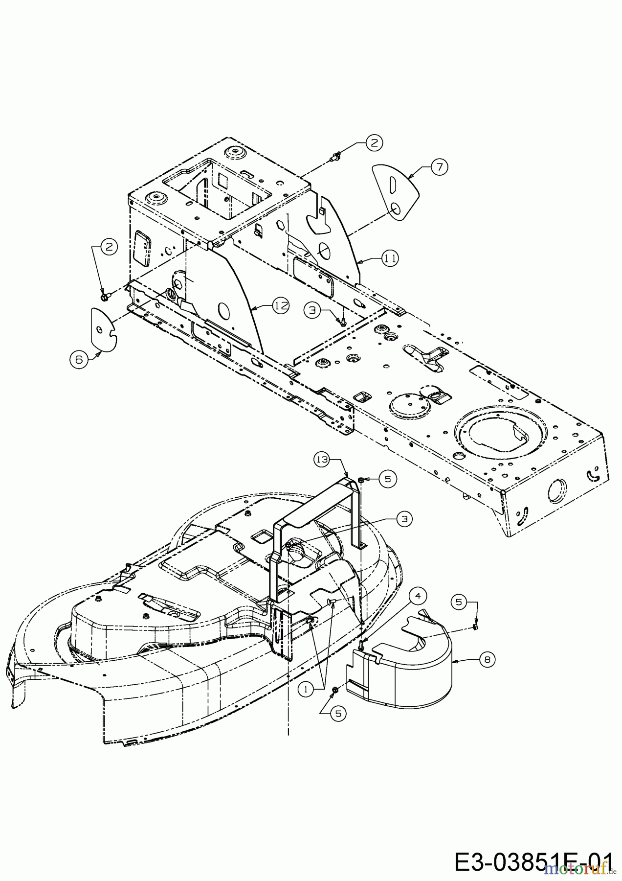  Tigara Lawn tractors TG 15/96 H 13H279KF649  (2016) Covers mowing deck F (38